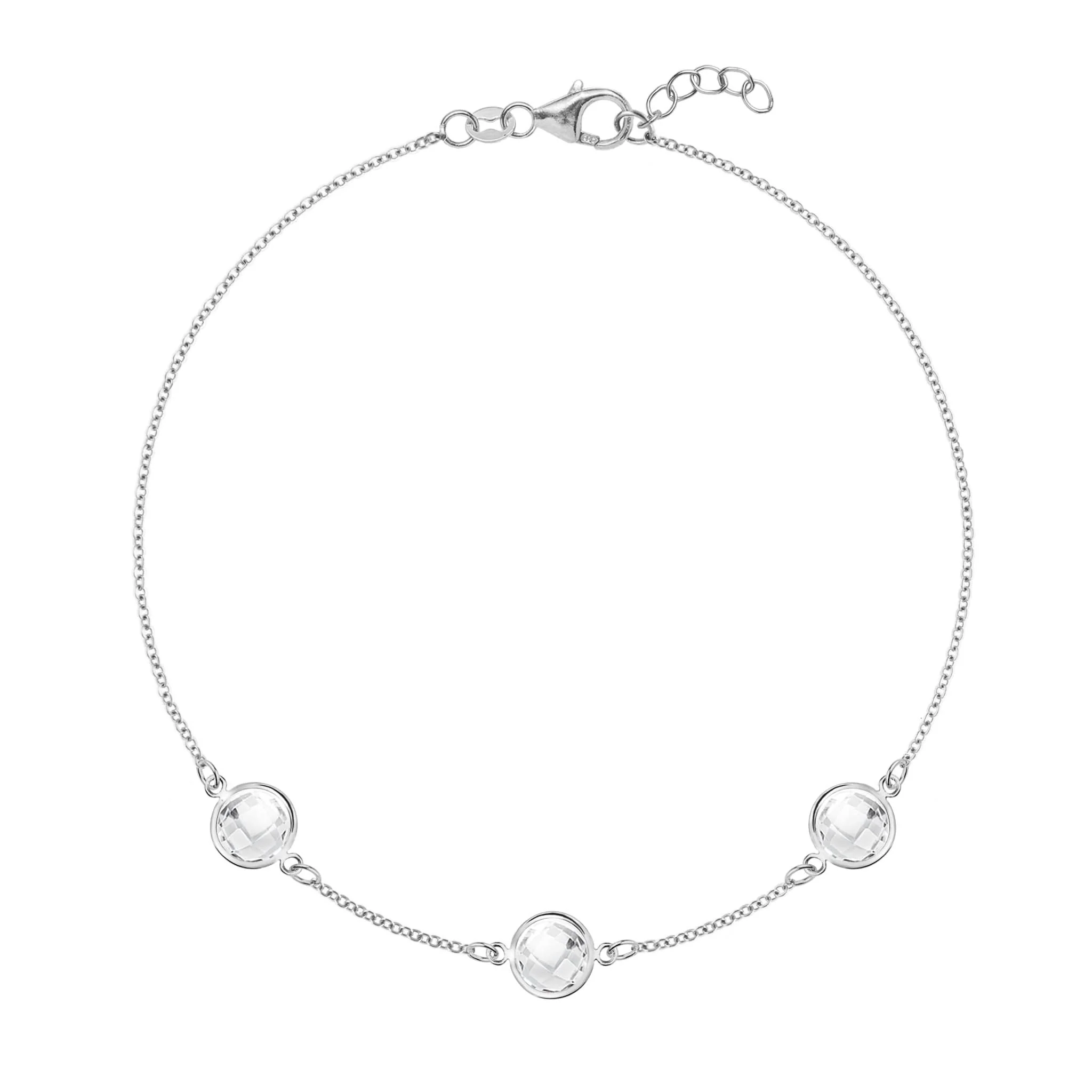 Grand 3 Birthstone Bracelet in 14k Gold - Image 7