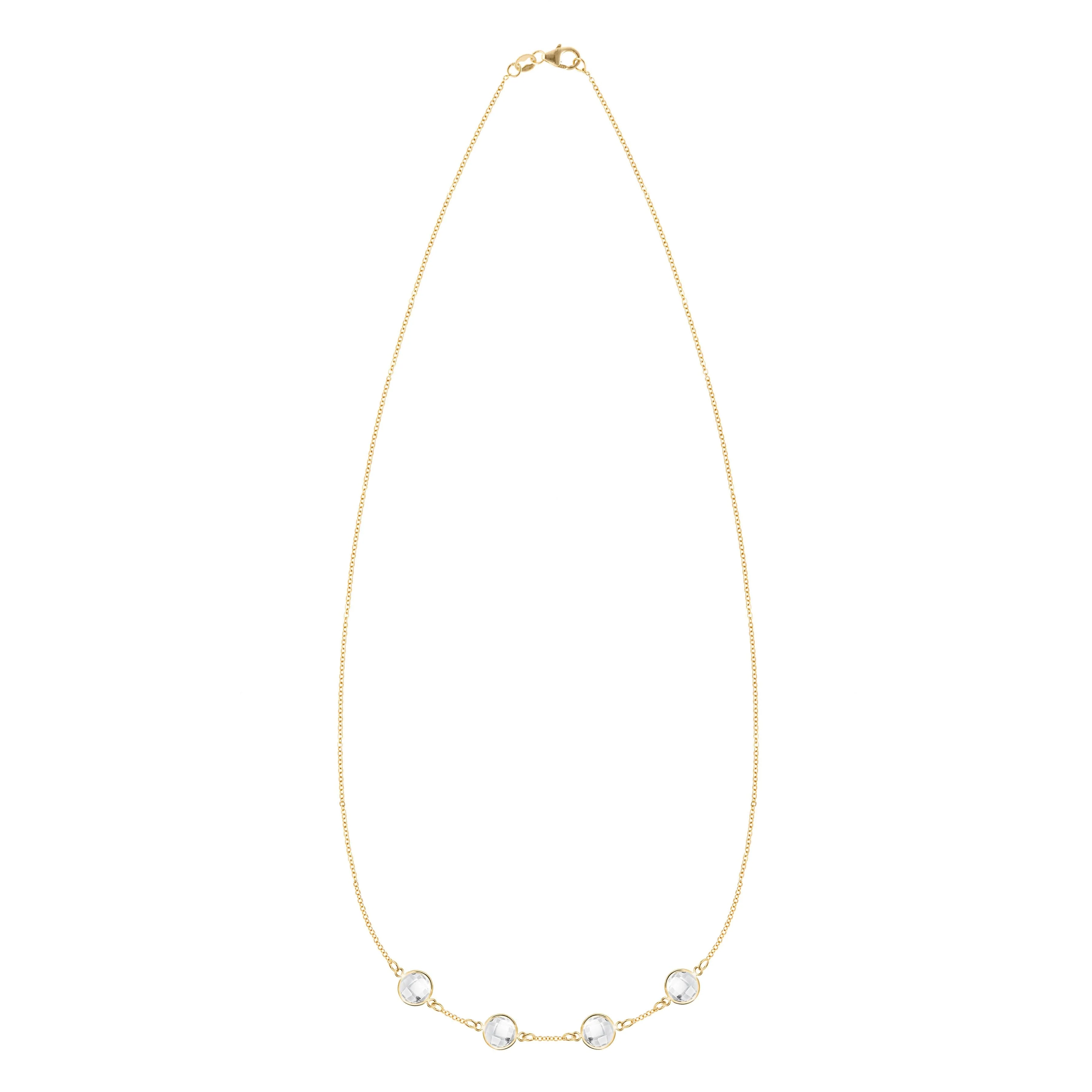 Grand 4 Birthstone Necklace in 14k Gold - Image 4