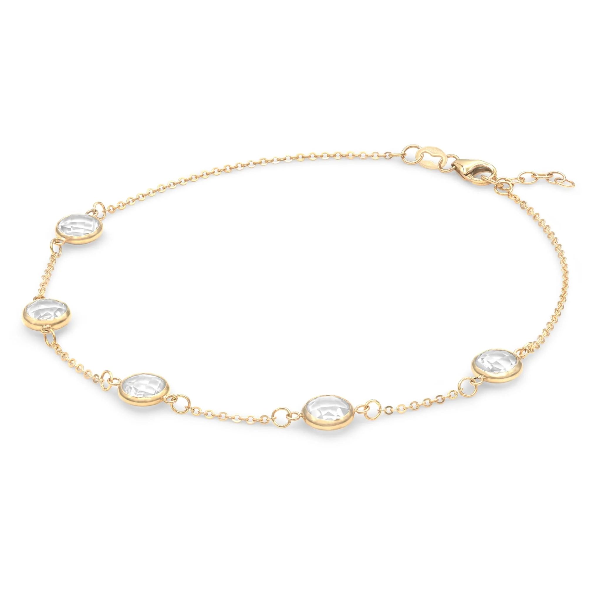 Grand 5 Birthstone Bracelet in 14k Gold - Image 4
