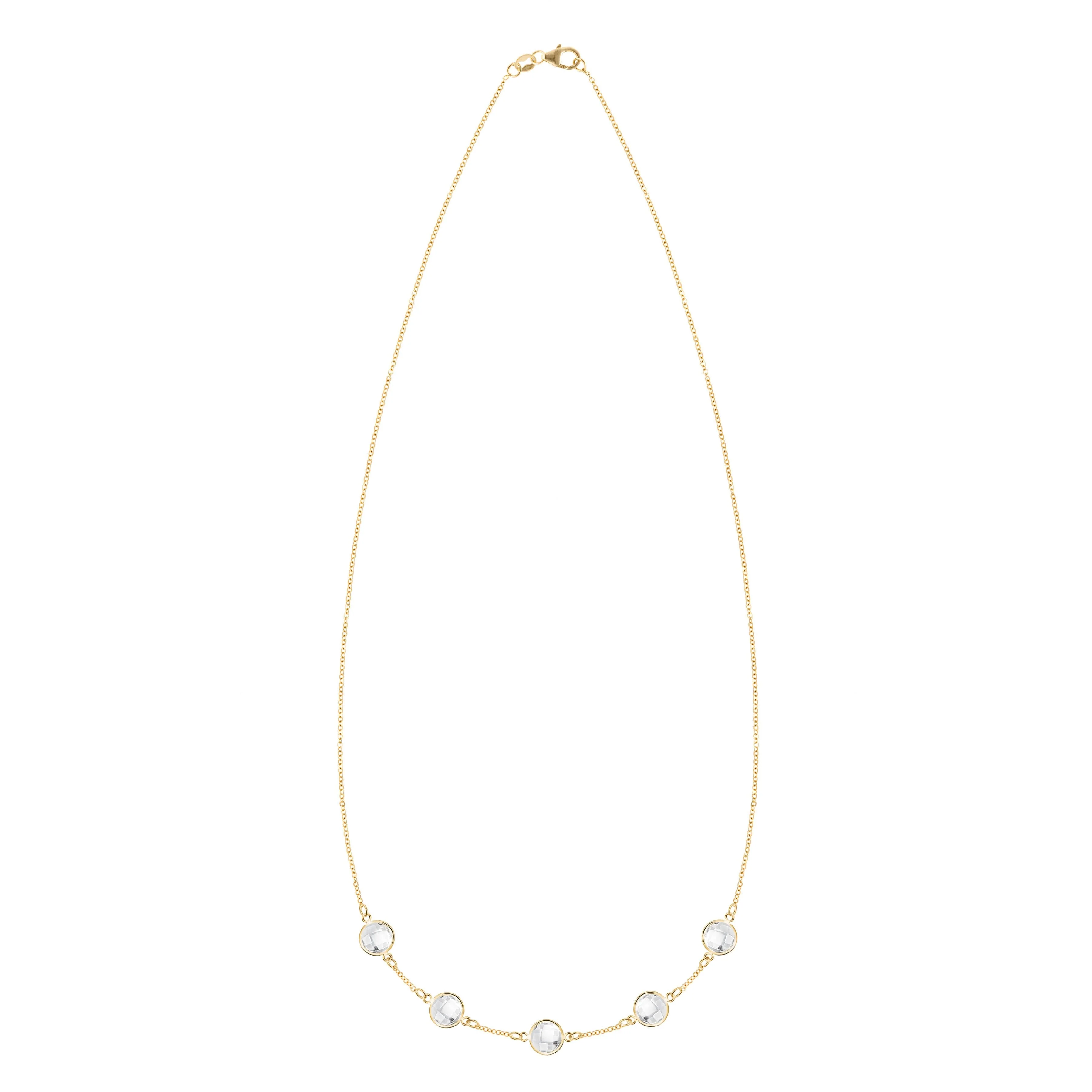 Grand 5 Birthstone Necklace in 14k Gold - Image 4