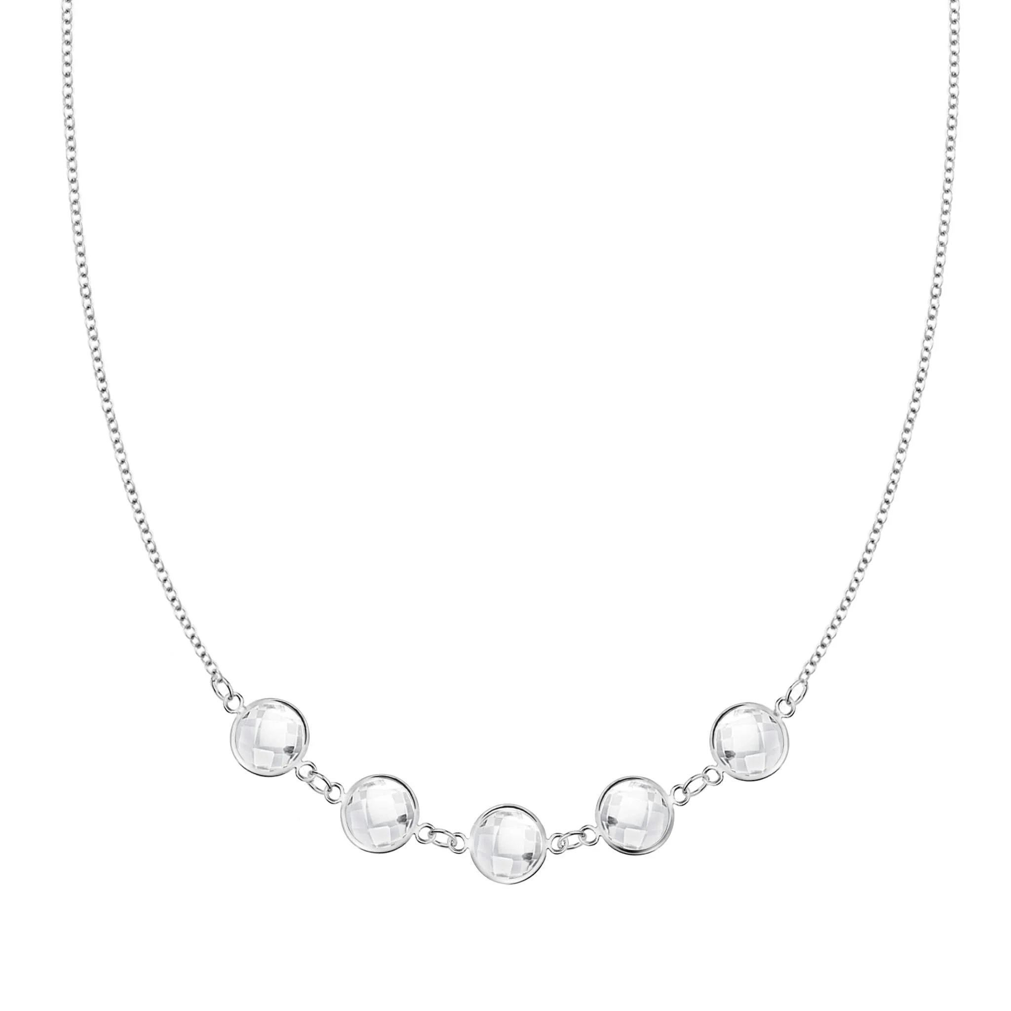 Grand 5 Connected Birthstone Necklace in 14k Gold - Image 5