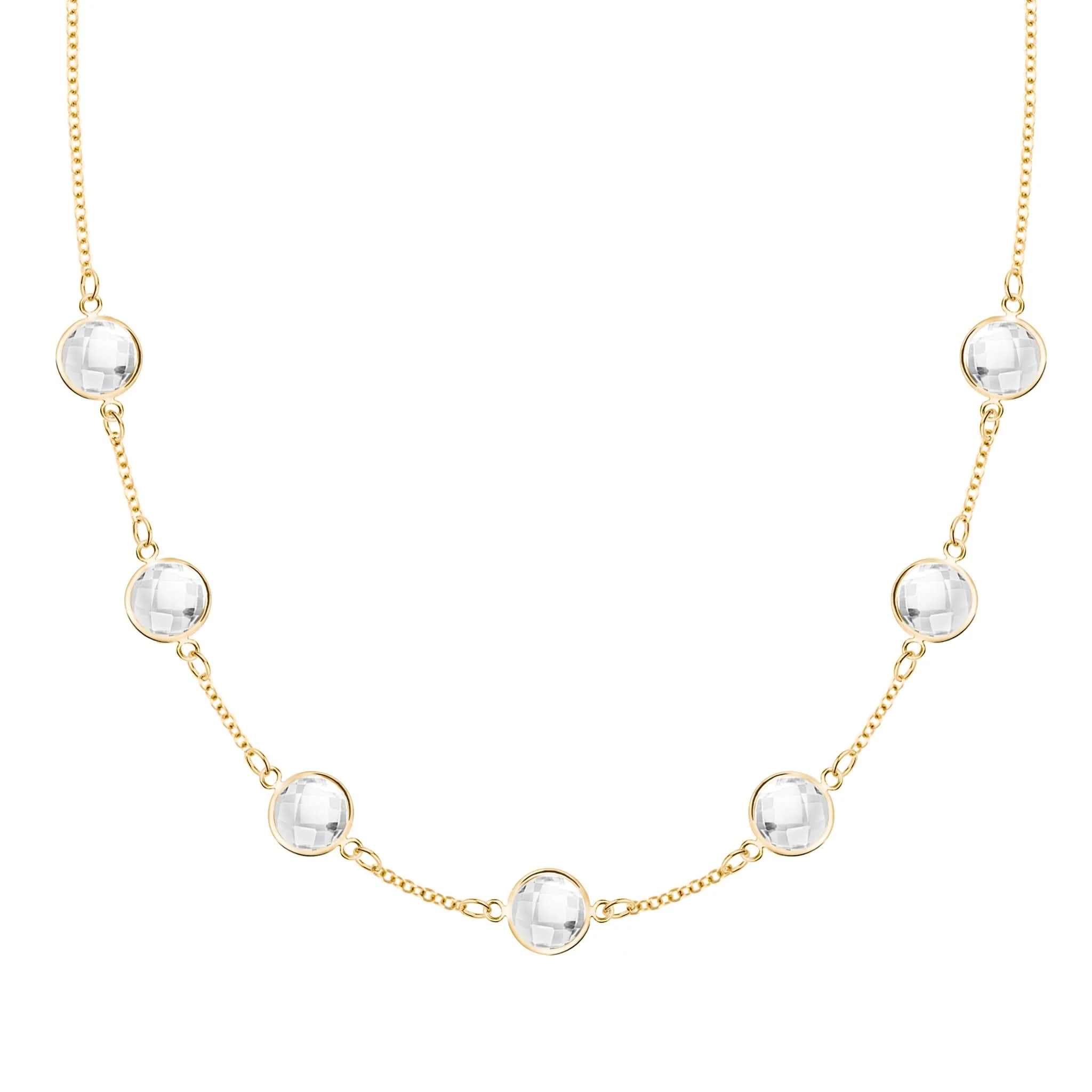 Grand 7 Birthstone Necklace in 14k Gold