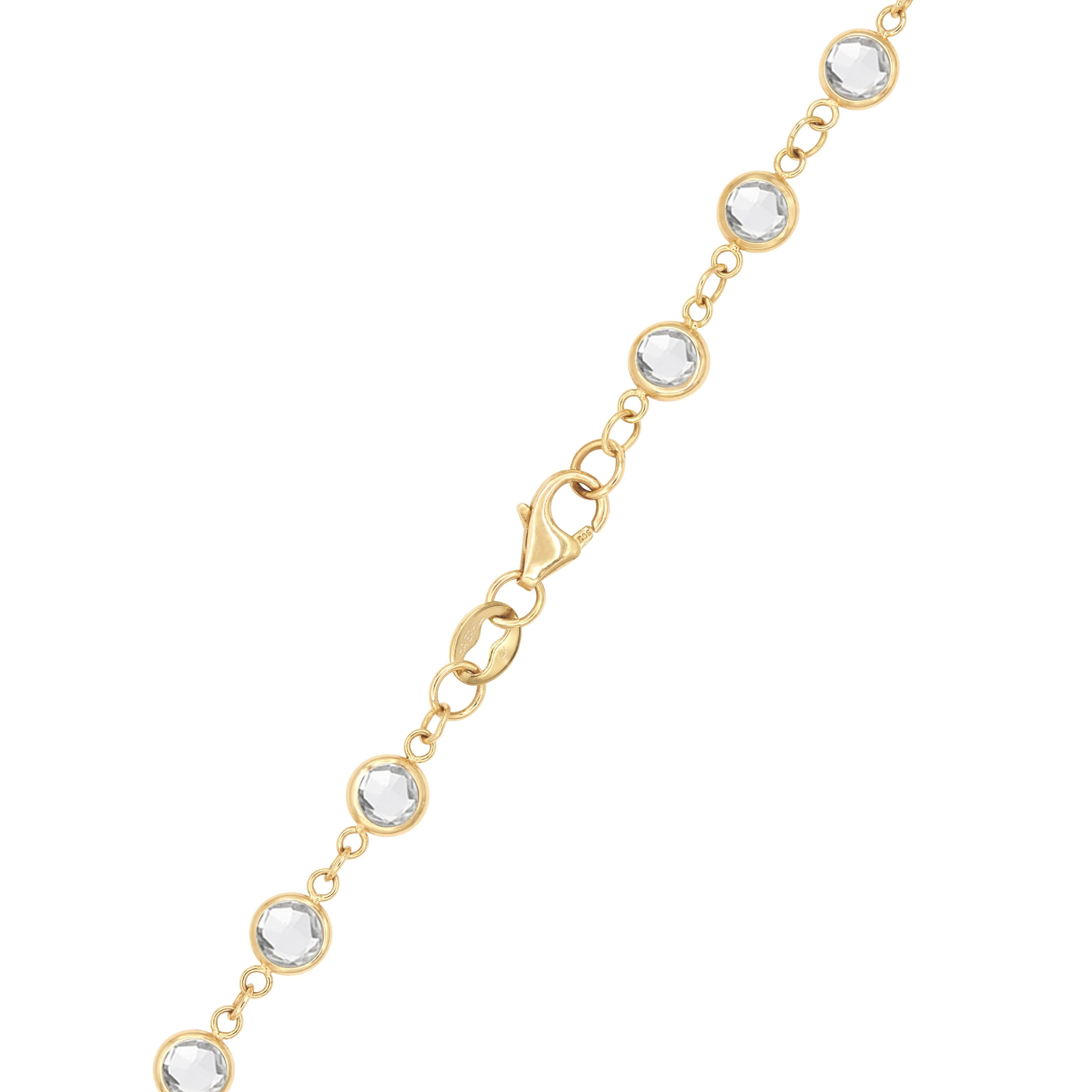 Newport Birthstone Long Necklace in 14k Gold - Image 4