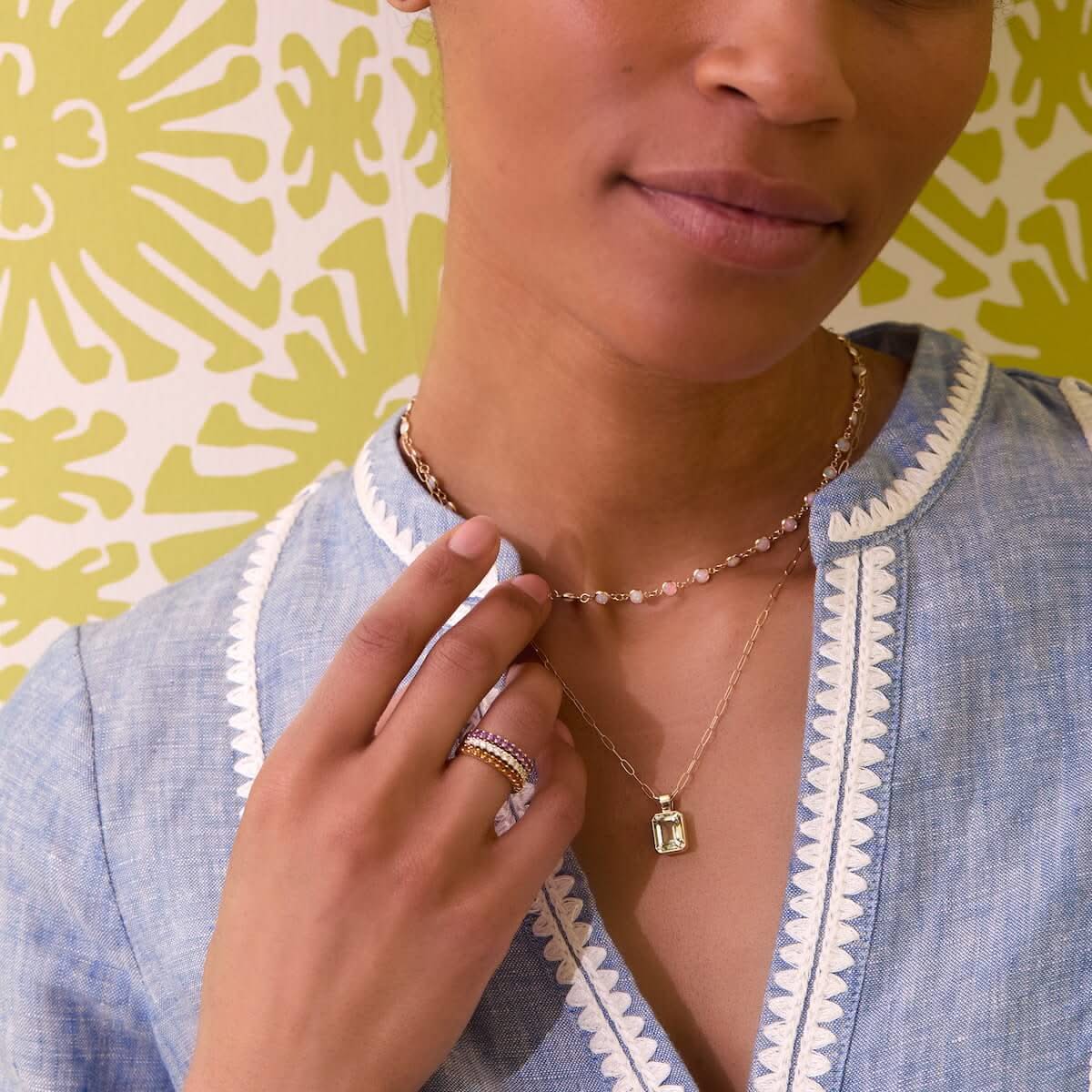 Newport Birthstone Necklace in 14k Gold - Image 6