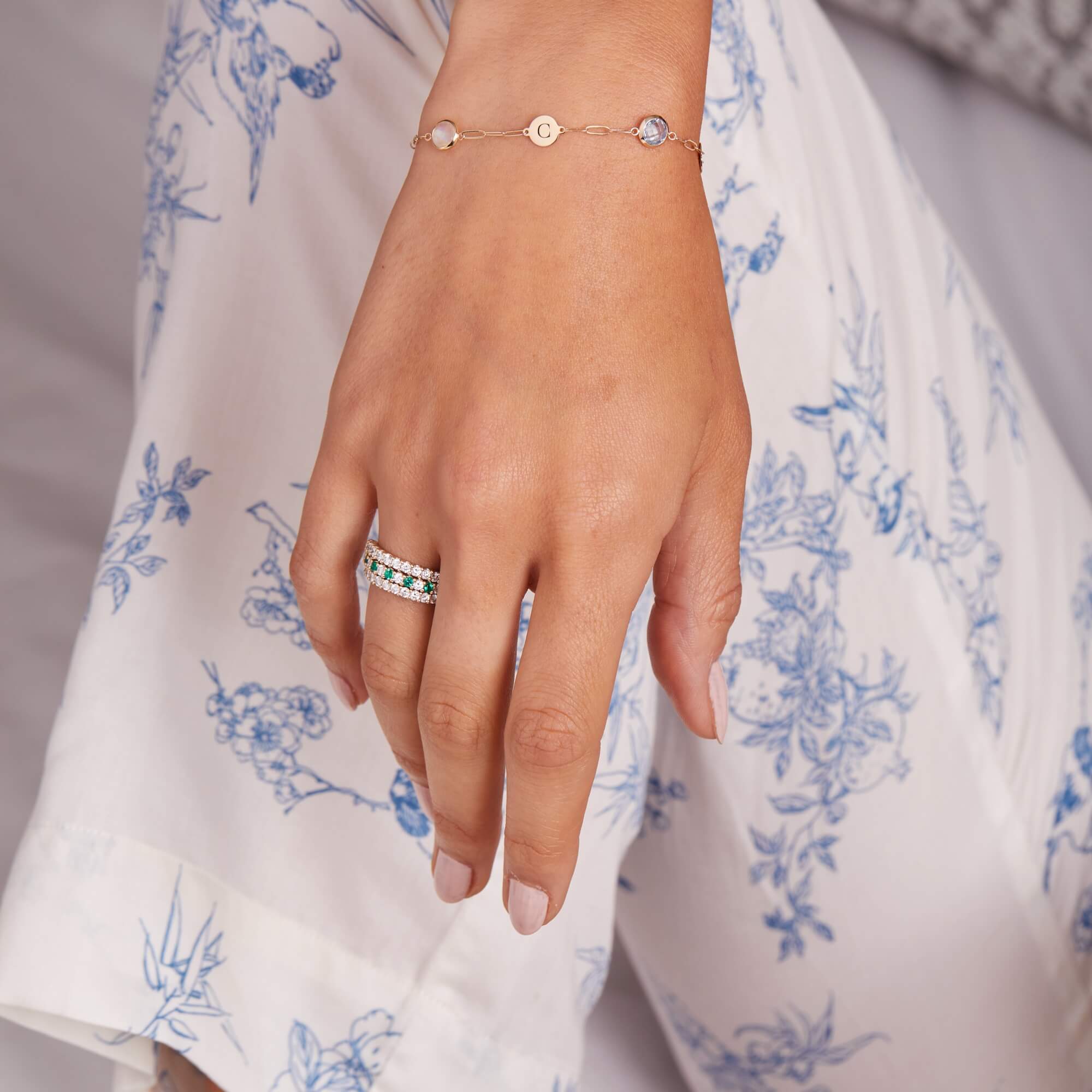 Rosecliff Birthstone Stackable Ring in 14k Gold - Image 6