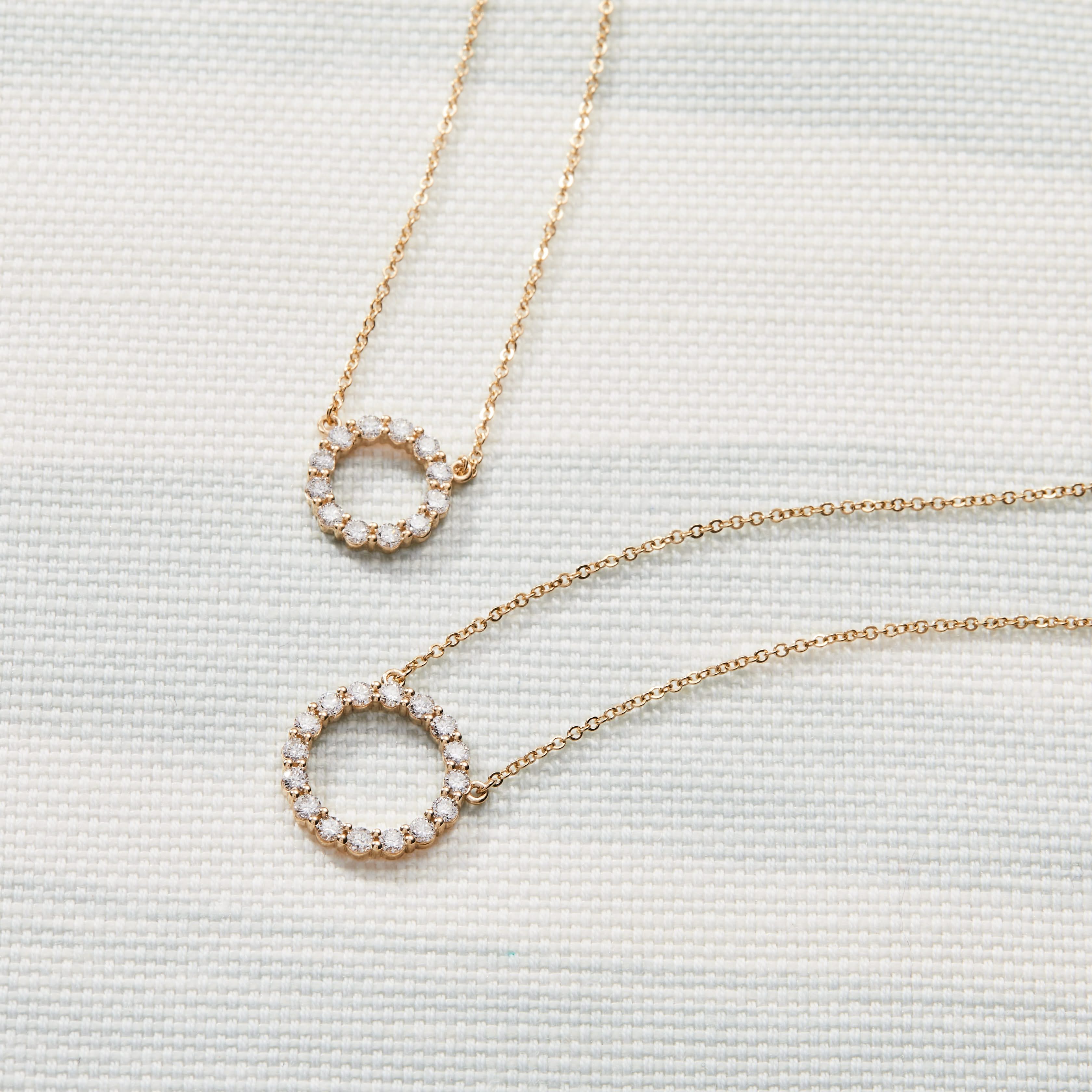 Rosecliff Circle Birthstone Necklace in 14k Gold - Image 10