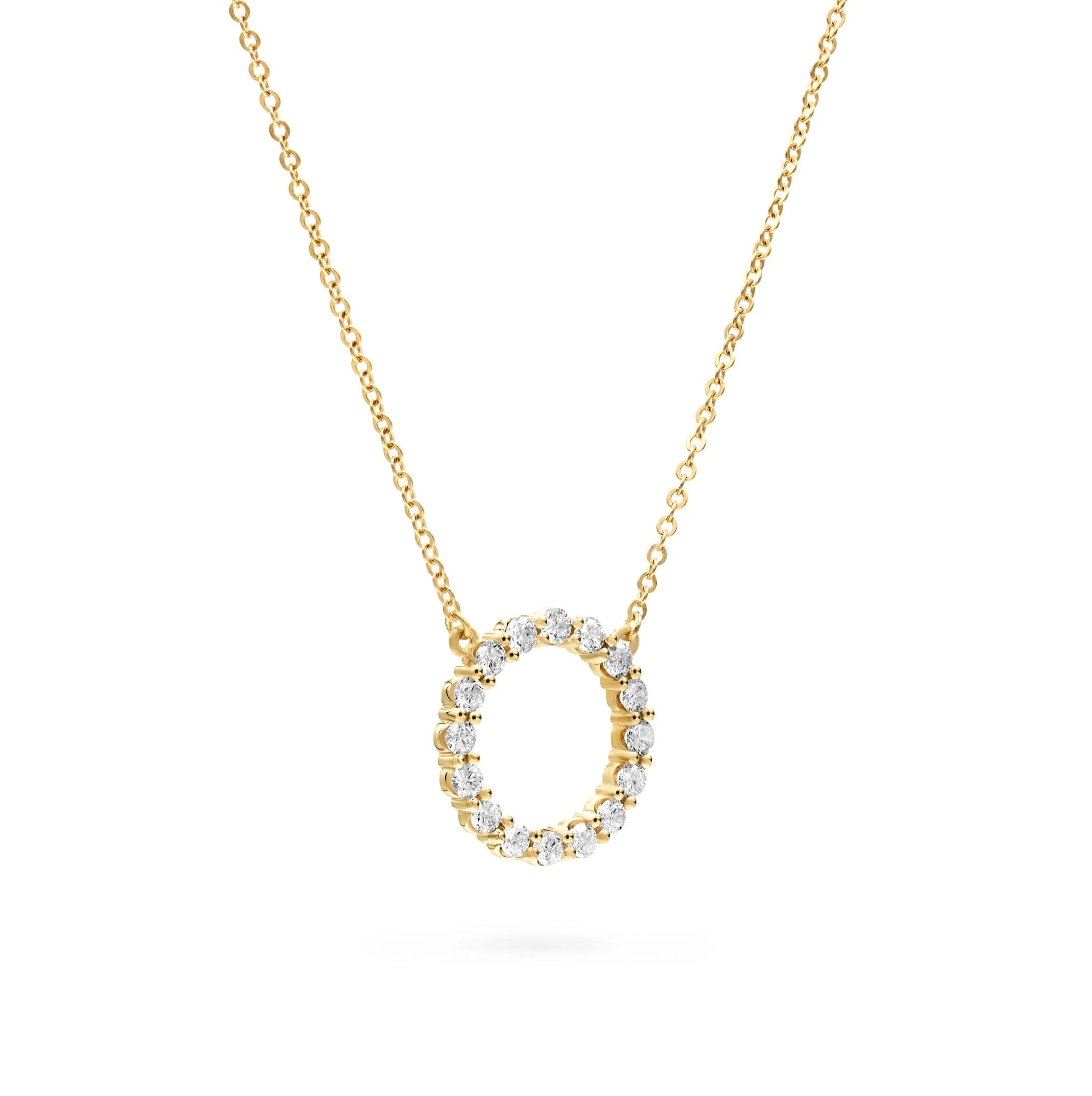 Rosecliff Circle Birthstone Necklace in 14k Gold - Image 4