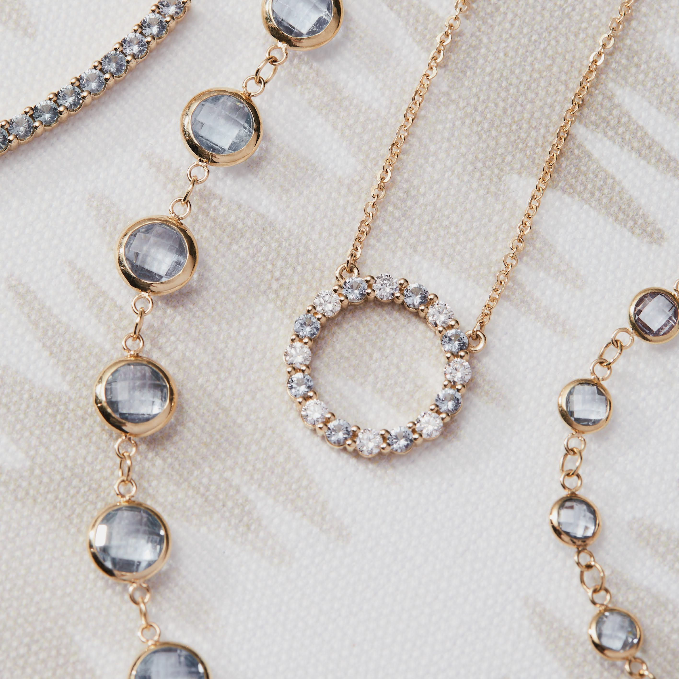 Rosecliff Circle Birthstone Necklace in 14k Gold - Image 8