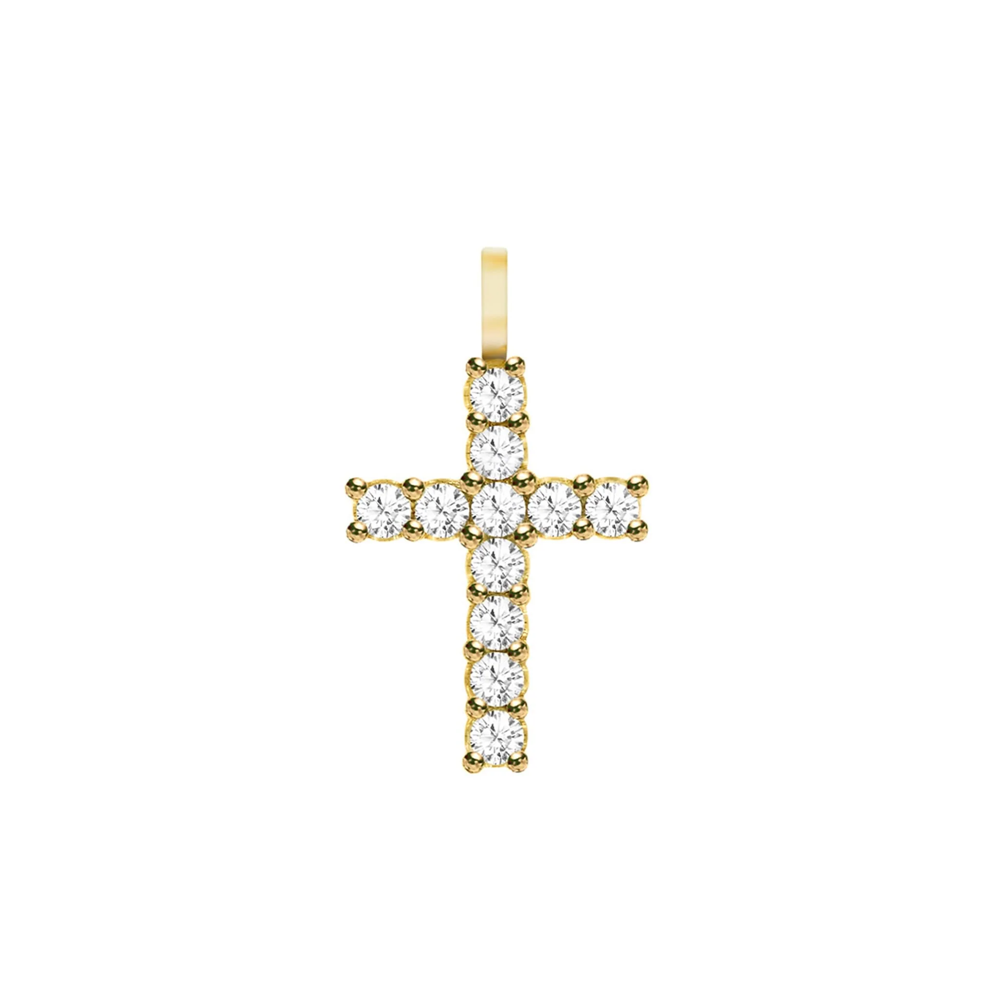 Rosecliff Cross Pendant in 14k Gold