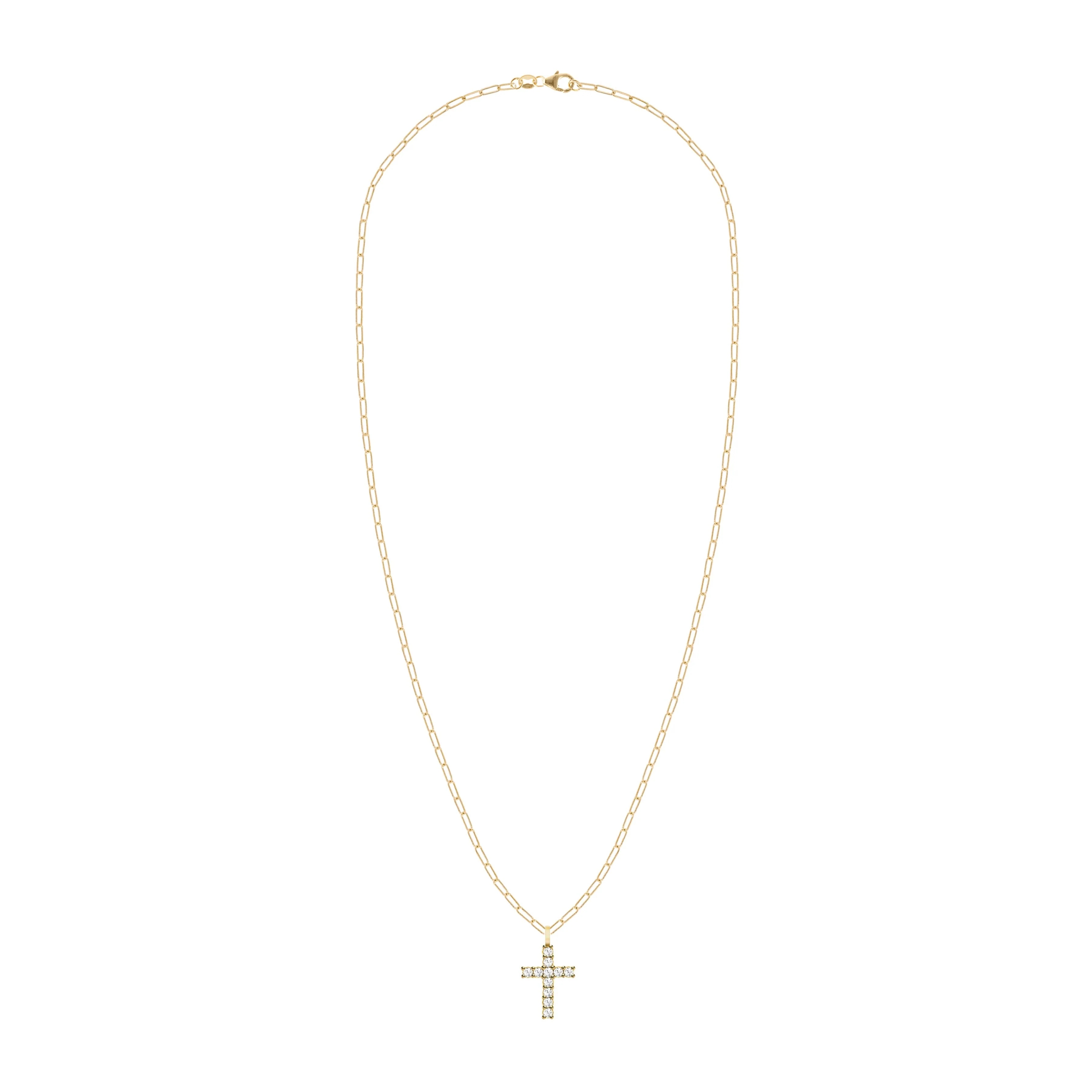 Rosecliff Cross Pendant in 14k Gold - Image 4