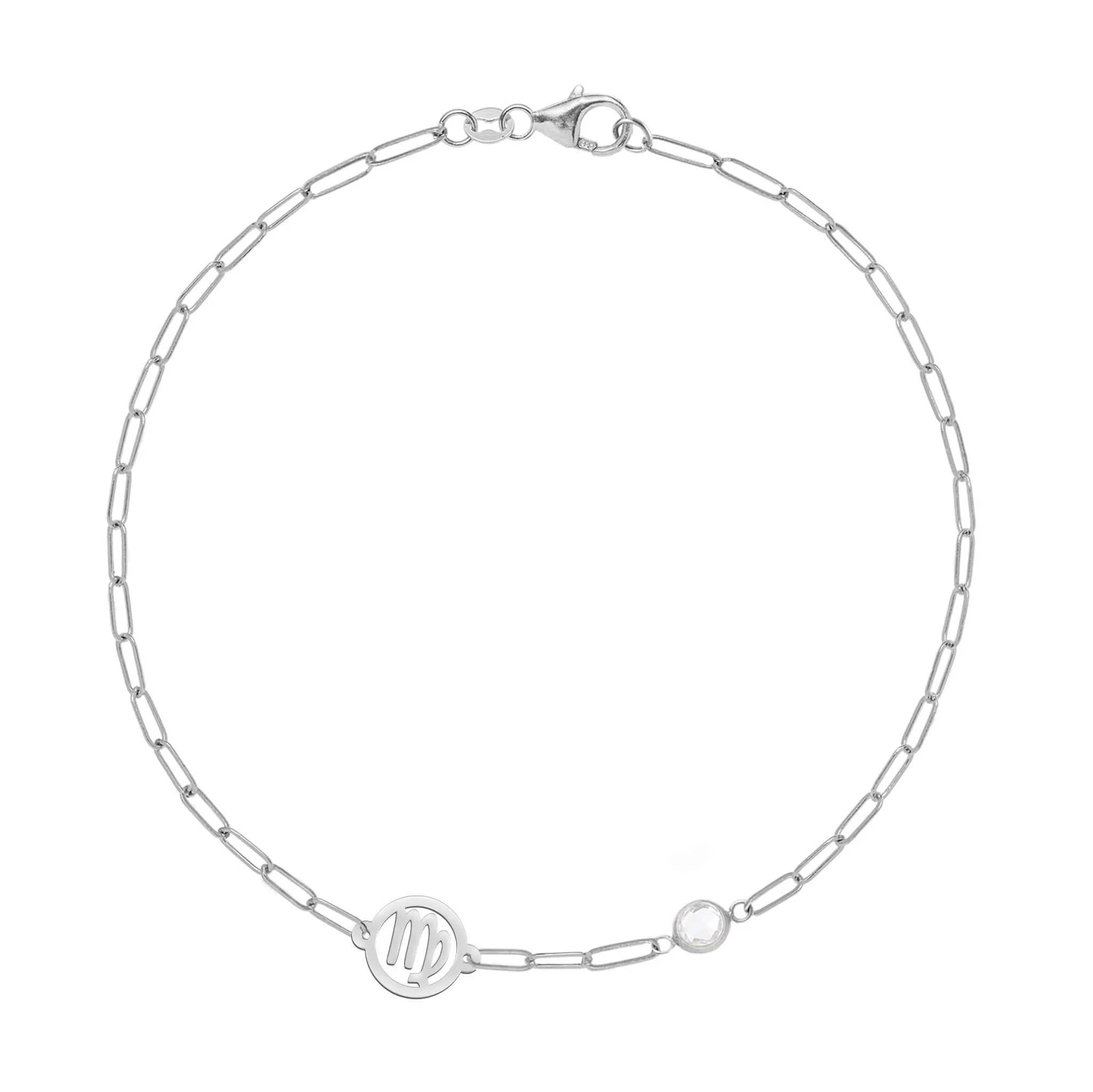 Virgo & Birthstone Bracelet on Adelaide Mini in 14k Gold - Image 5