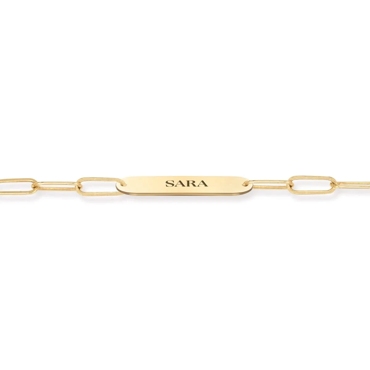 Petite 2 Nameplate Necklace on Adelaide Mini in 14k Gold - Image 4