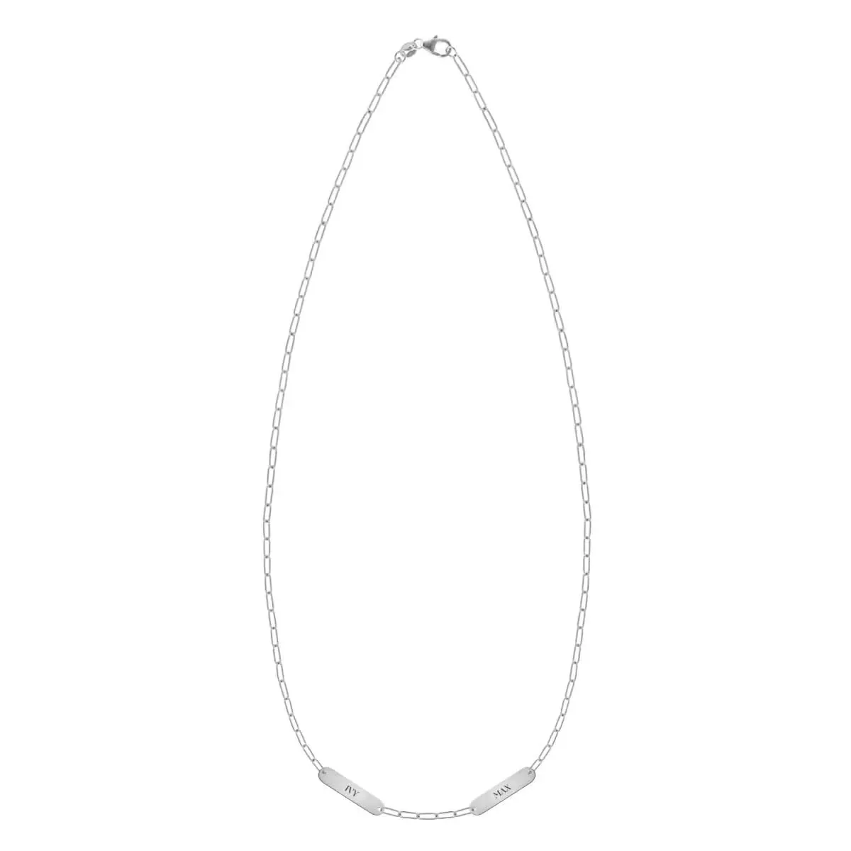 Petite 2 Nameplate Necklace on Adelaide Mini in 14k Gold - Image 11
