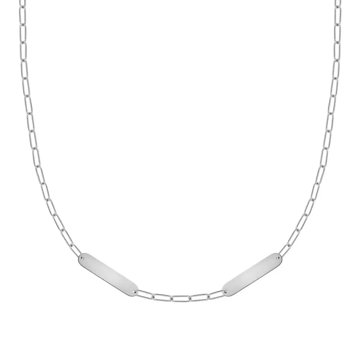 Petite 2 Nameplate Necklace on Adelaide Mini in 14k Gold - Image 8