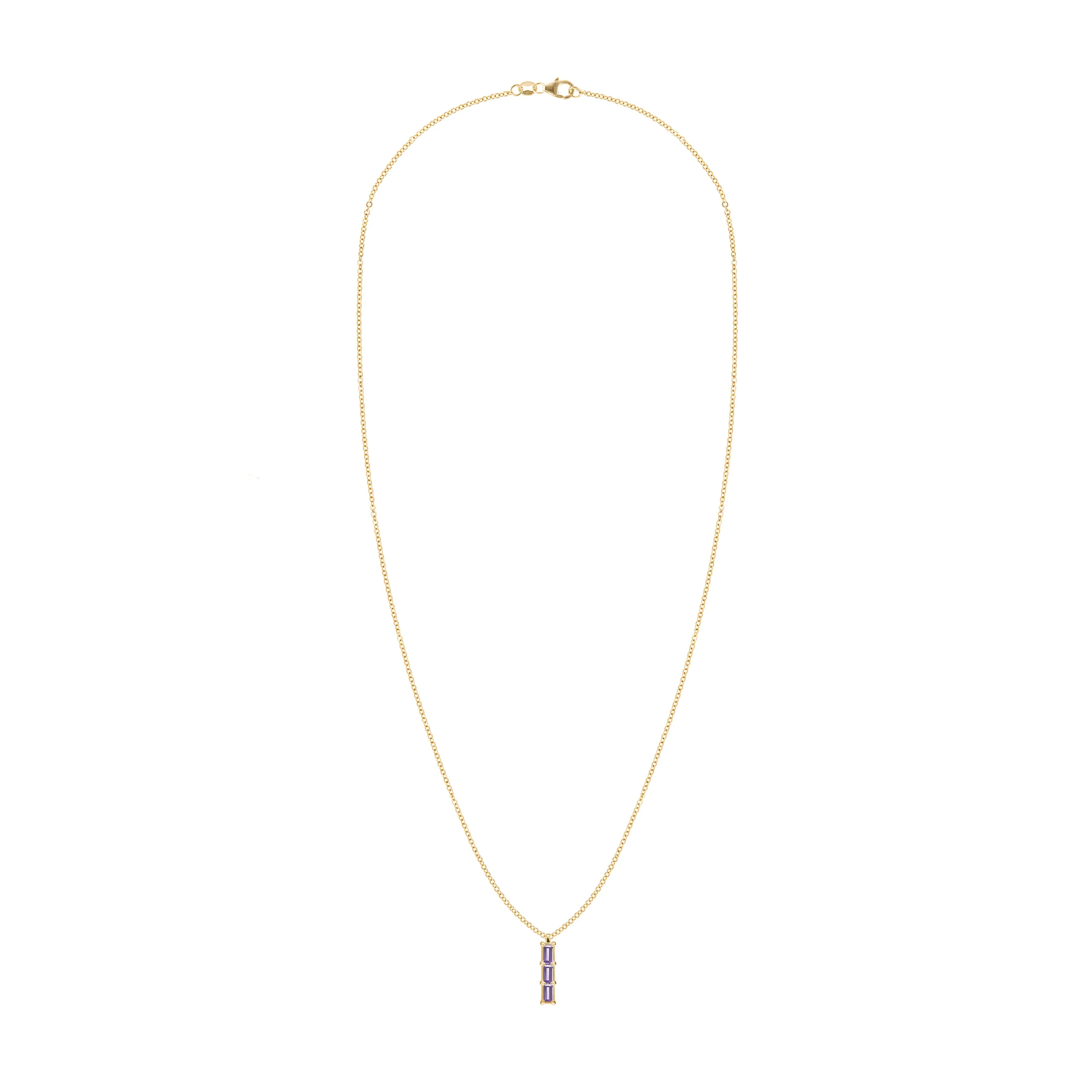 Providence 3 Amethyst Pendant in 14k Gold (February) - Image 5