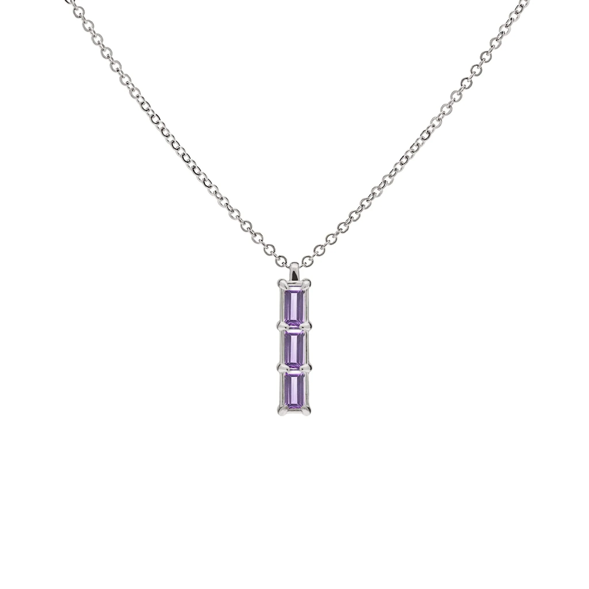Providence 3 Amethyst Pendant in 14k Gold (February) - Image 8