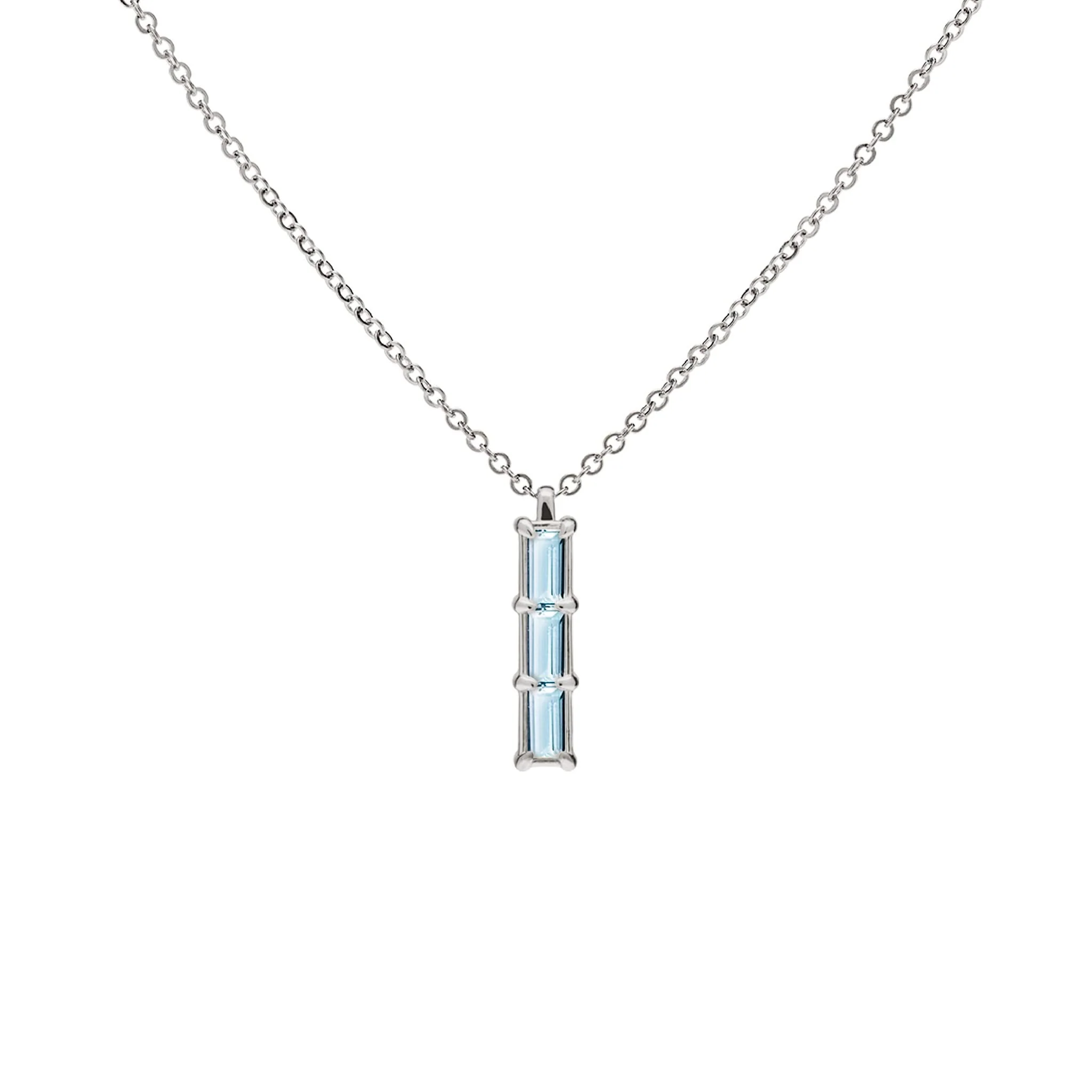 Providence 3 Nantucket Blue Topaz Pendant in 14k Gold (December) - Image 8