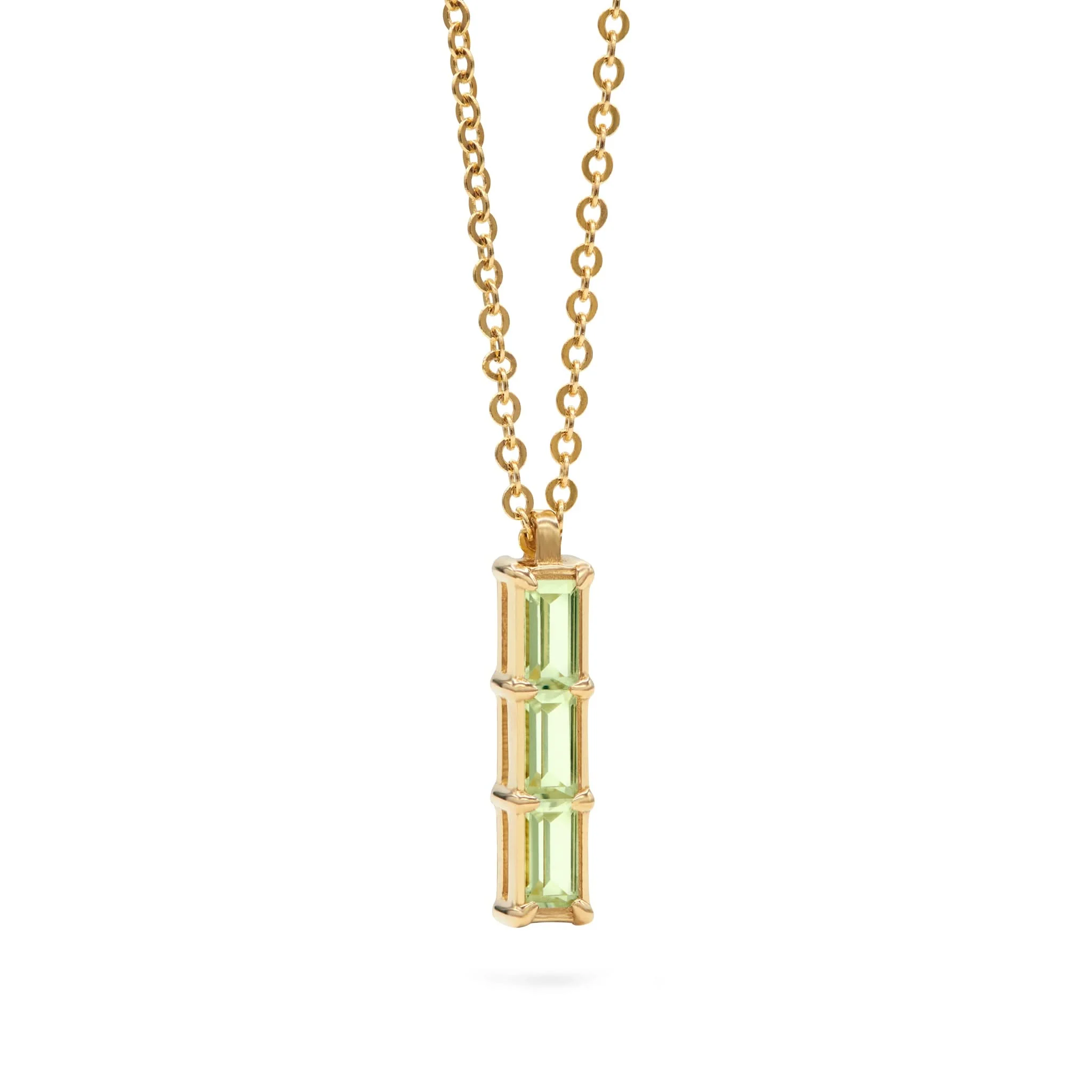 Providence 3 Peridot Pendant in 14k Gold (August) - Image 4