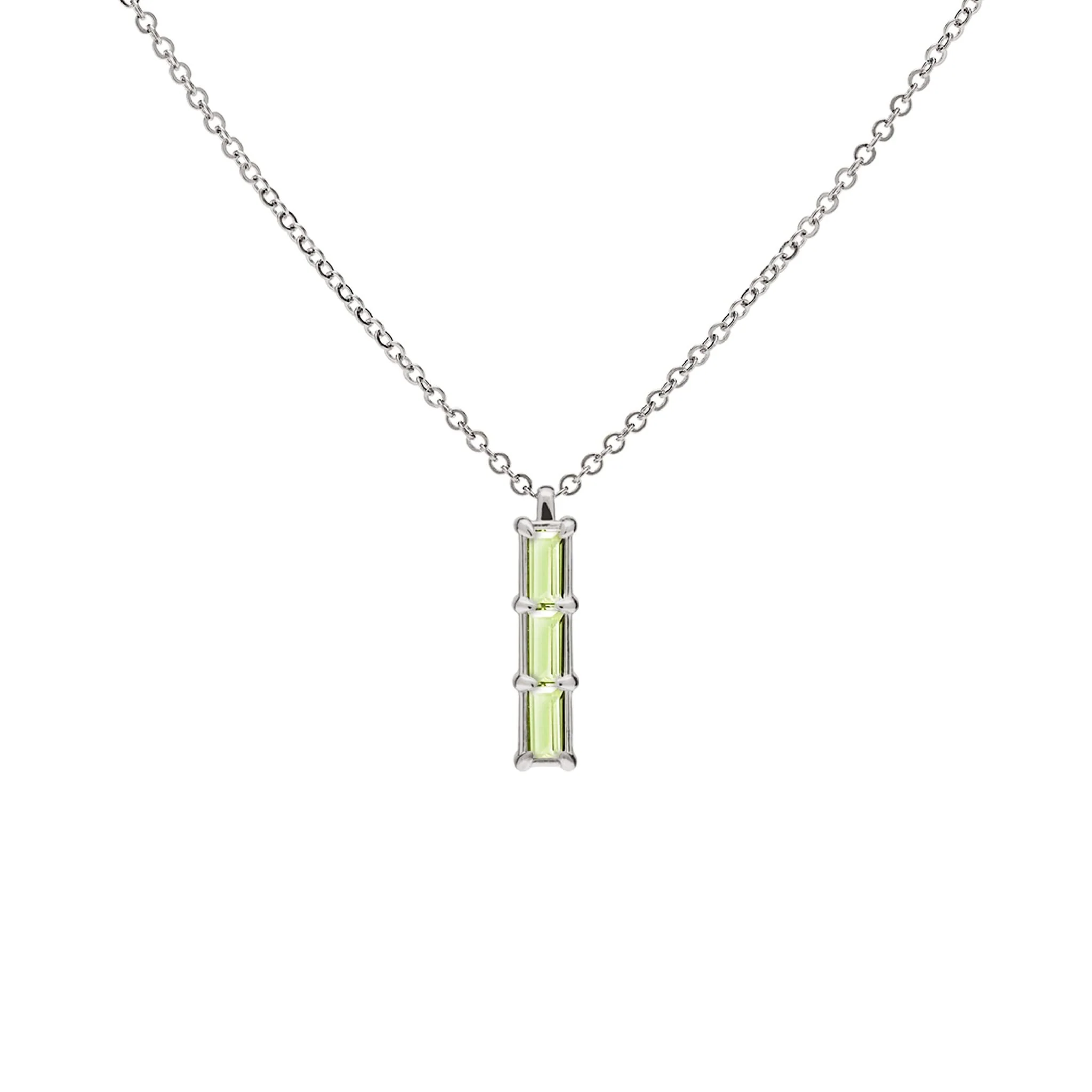Providence 3 Peridot Pendant in 14k Gold (August) - Image 9