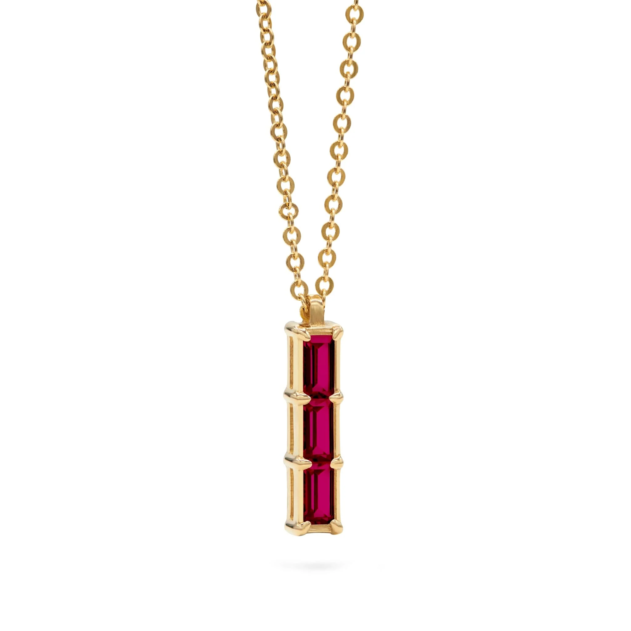 Providence 3 Ruby Pendant in 14k Gold (July) - Image 5