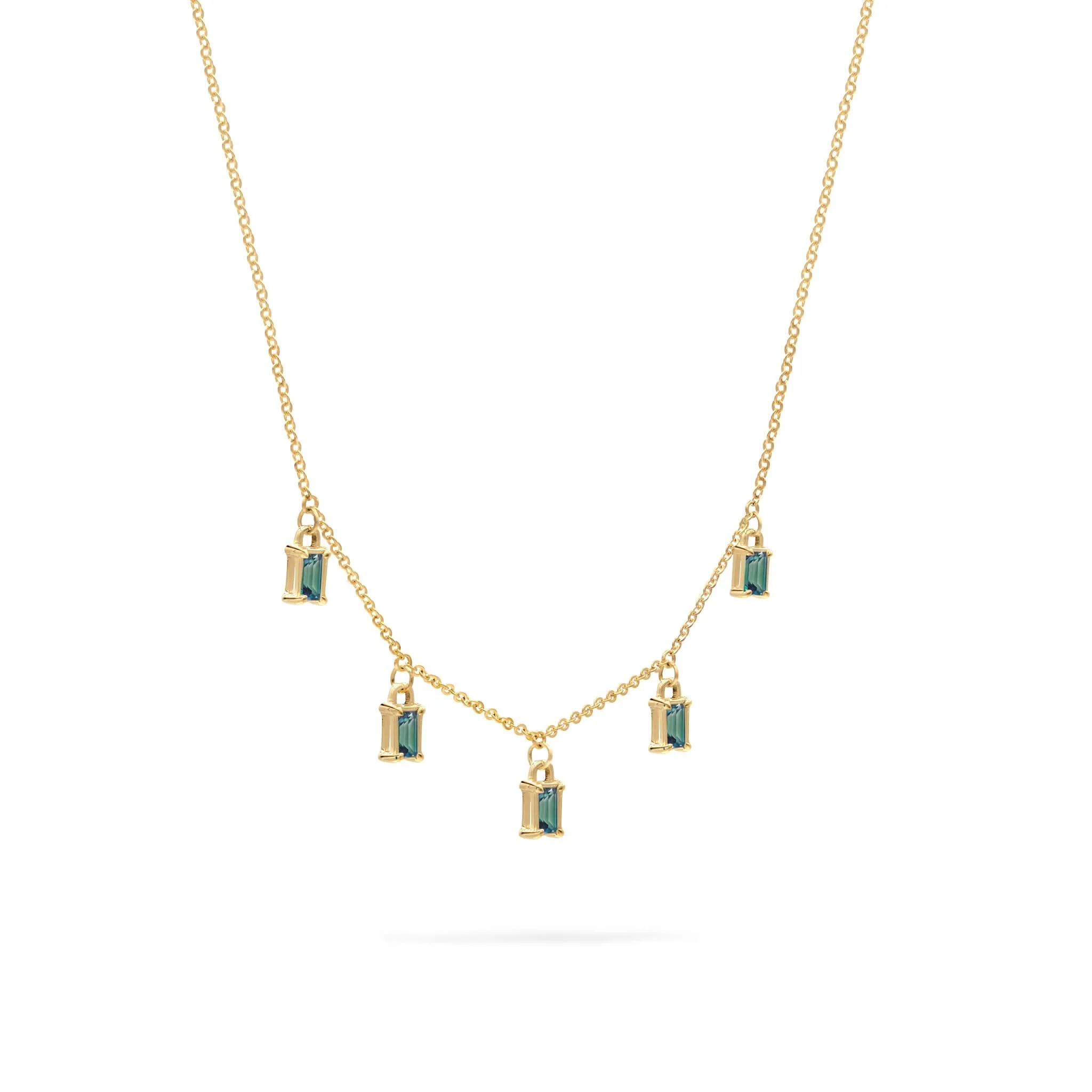 Providence 5 Alexandrite Drop Necklace in 14k Gold (June) - Image 3