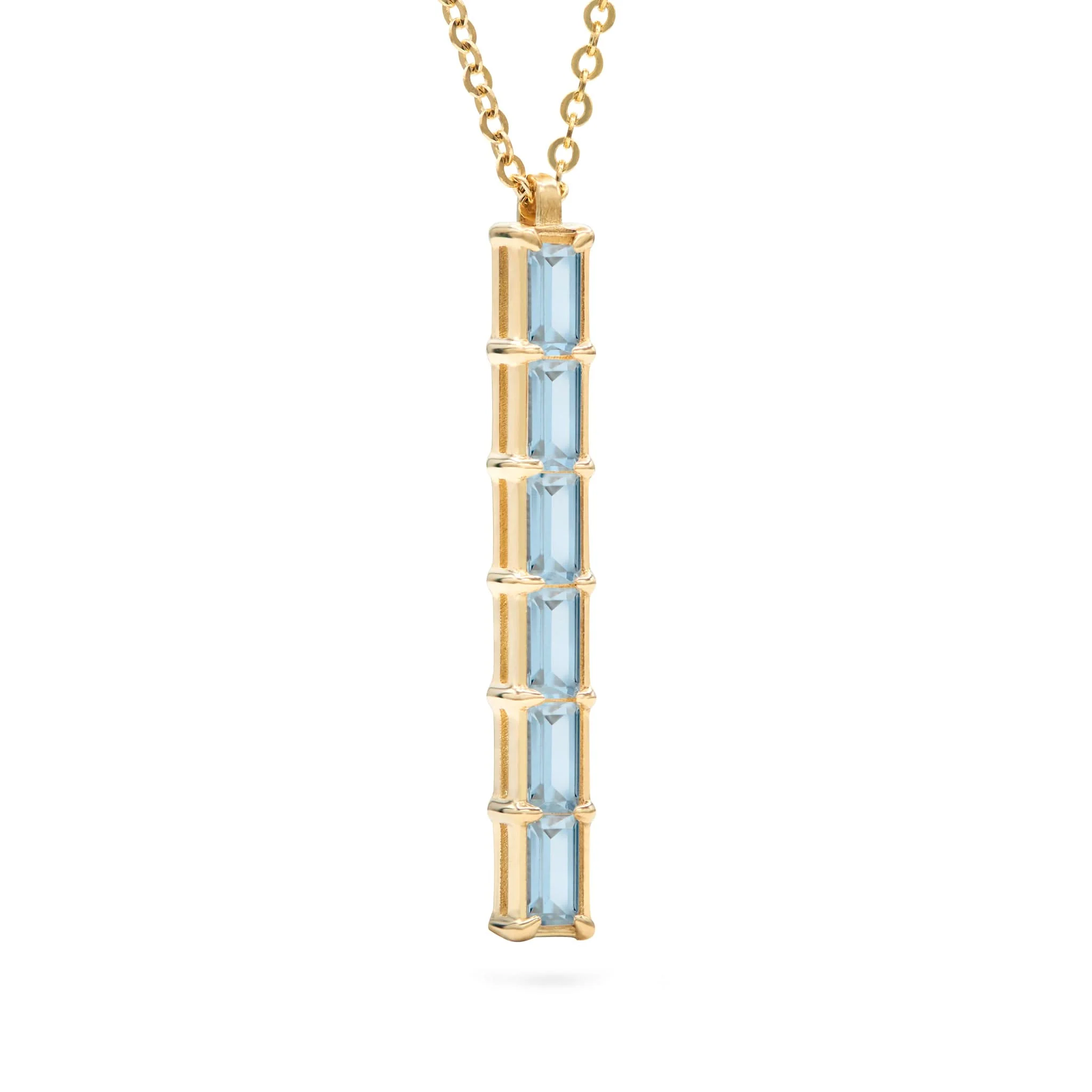 Providence 6 Nantucket Blue Topaz Pendant in 14k Gold (December) - Image 4