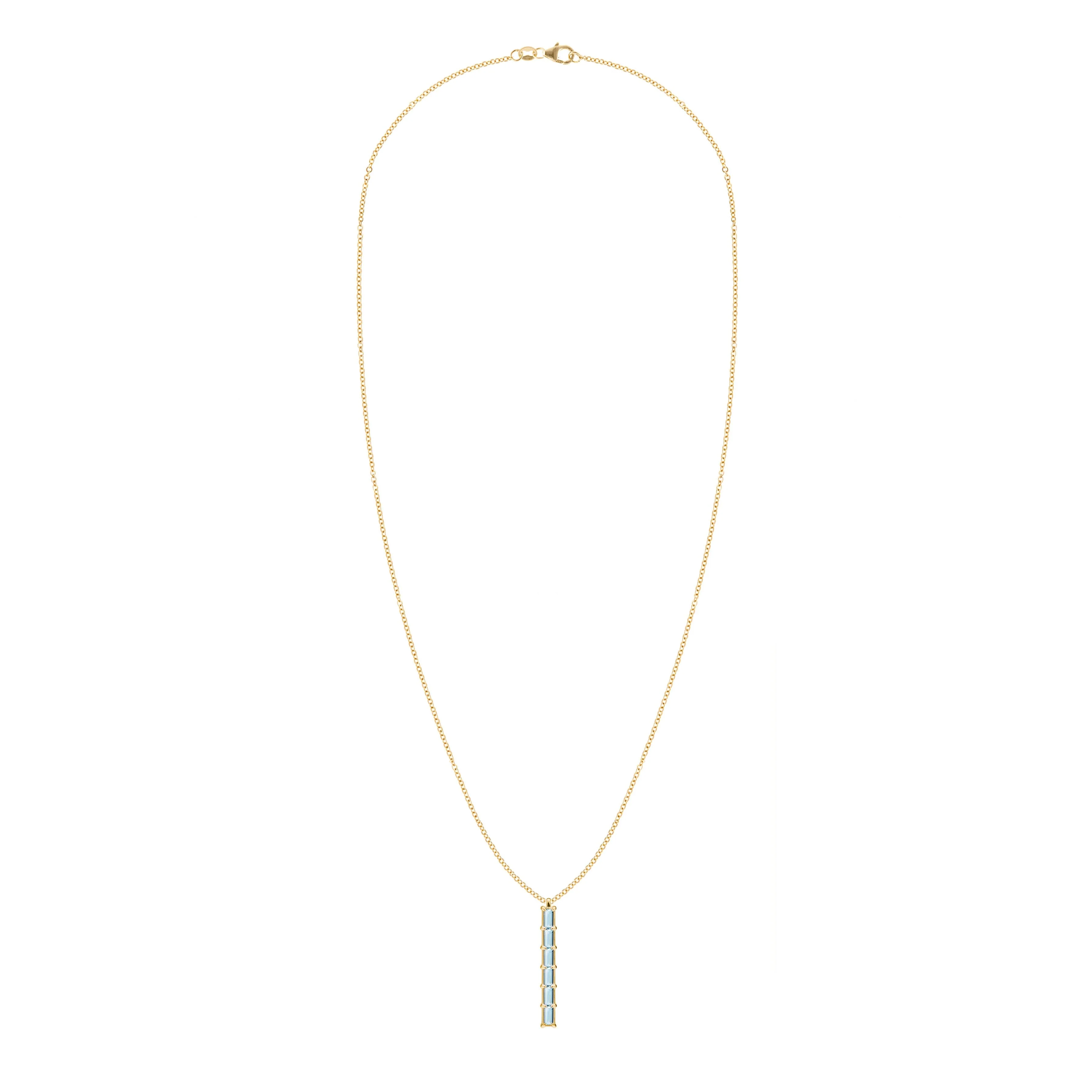 Providence 6 Nantucket Blue Topaz Pendant in 14k Gold (December) - Image 5