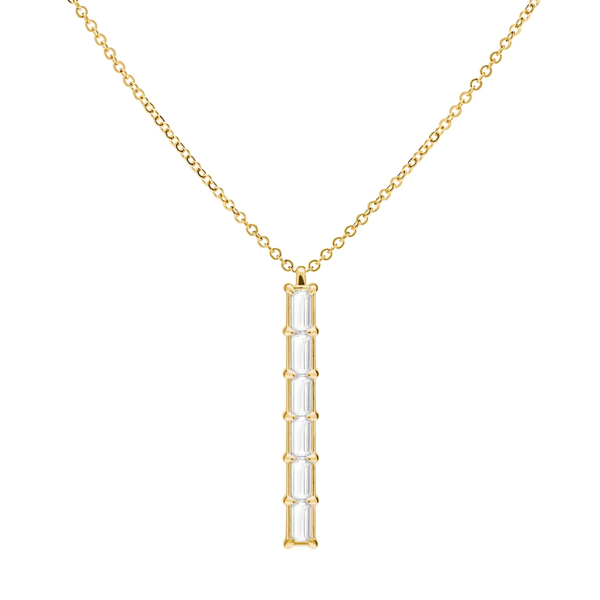 Providence 6 White Topaz Pendant in 14k Gold (April)