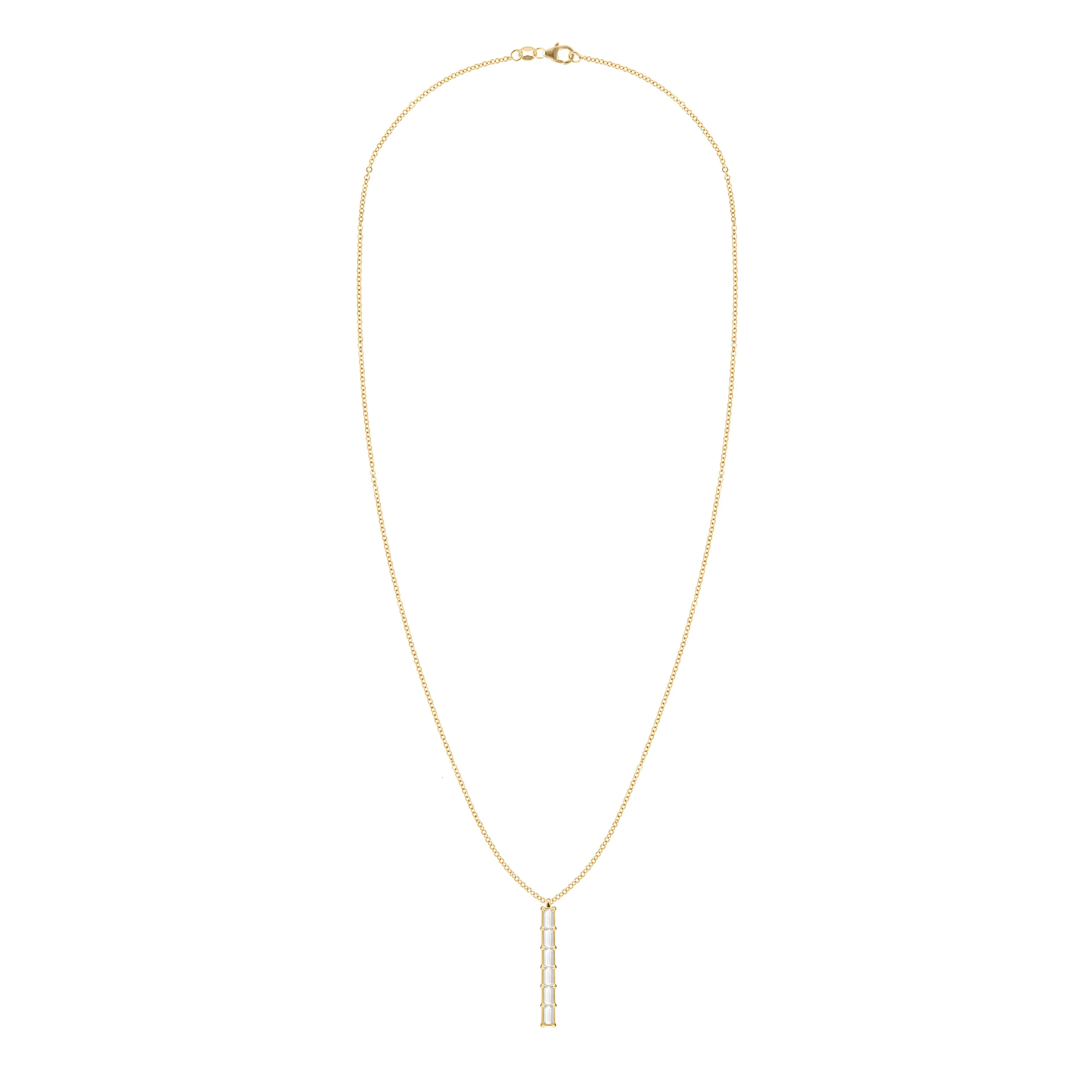 Providence 6 White Topaz Pendant in 14k Gold (April) - Image 4
