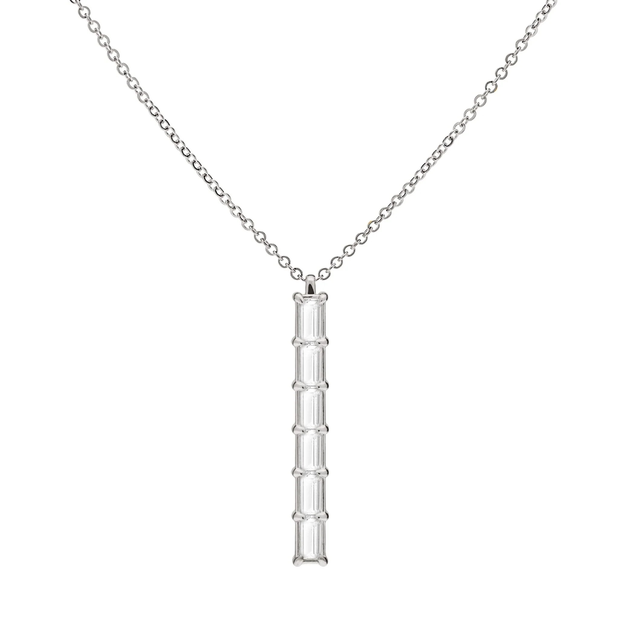 Providence 6 White Topaz Pendant in 14k Gold (April) - Image 9