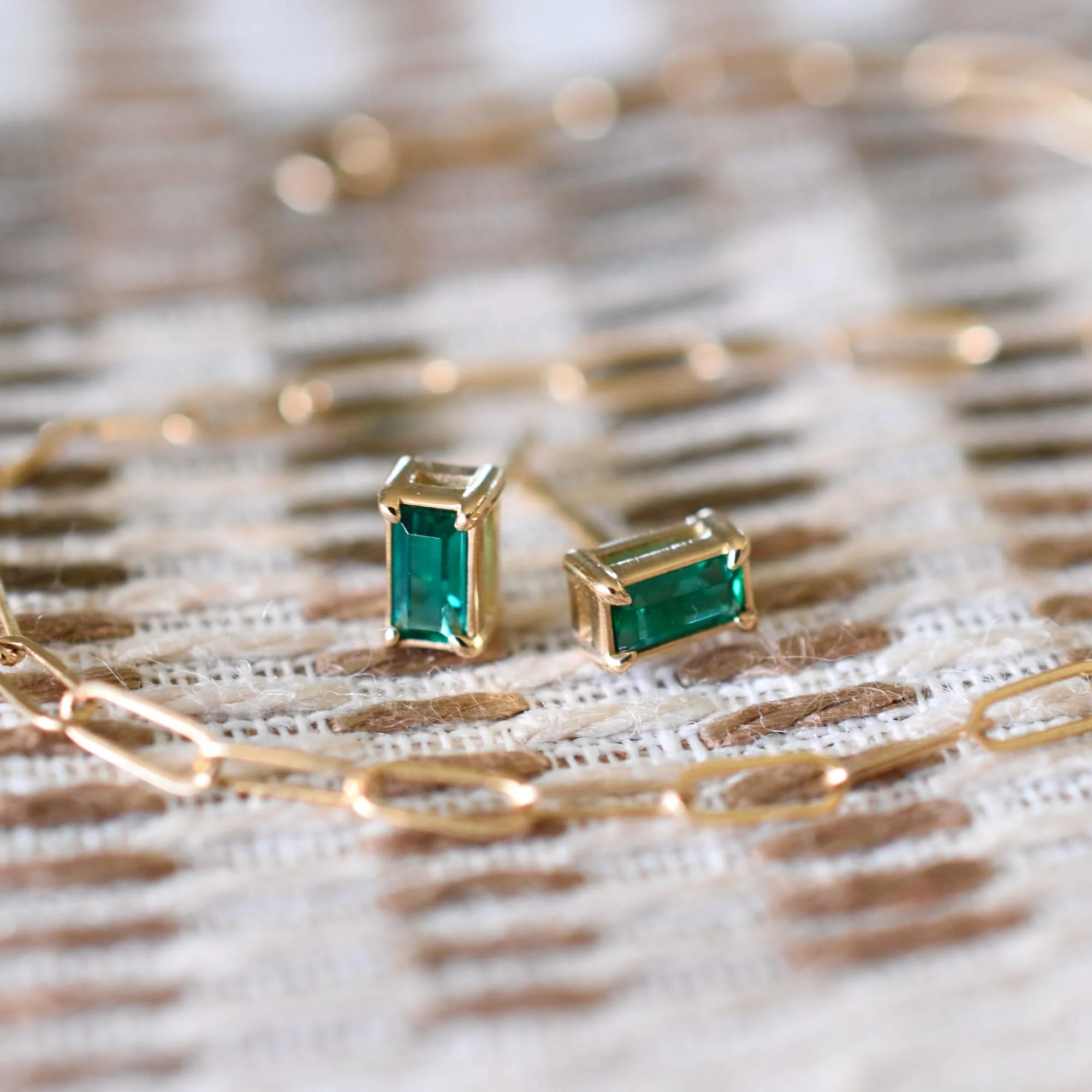 Providence Birthstone Stud Earrings in 14k Gold - Image 8