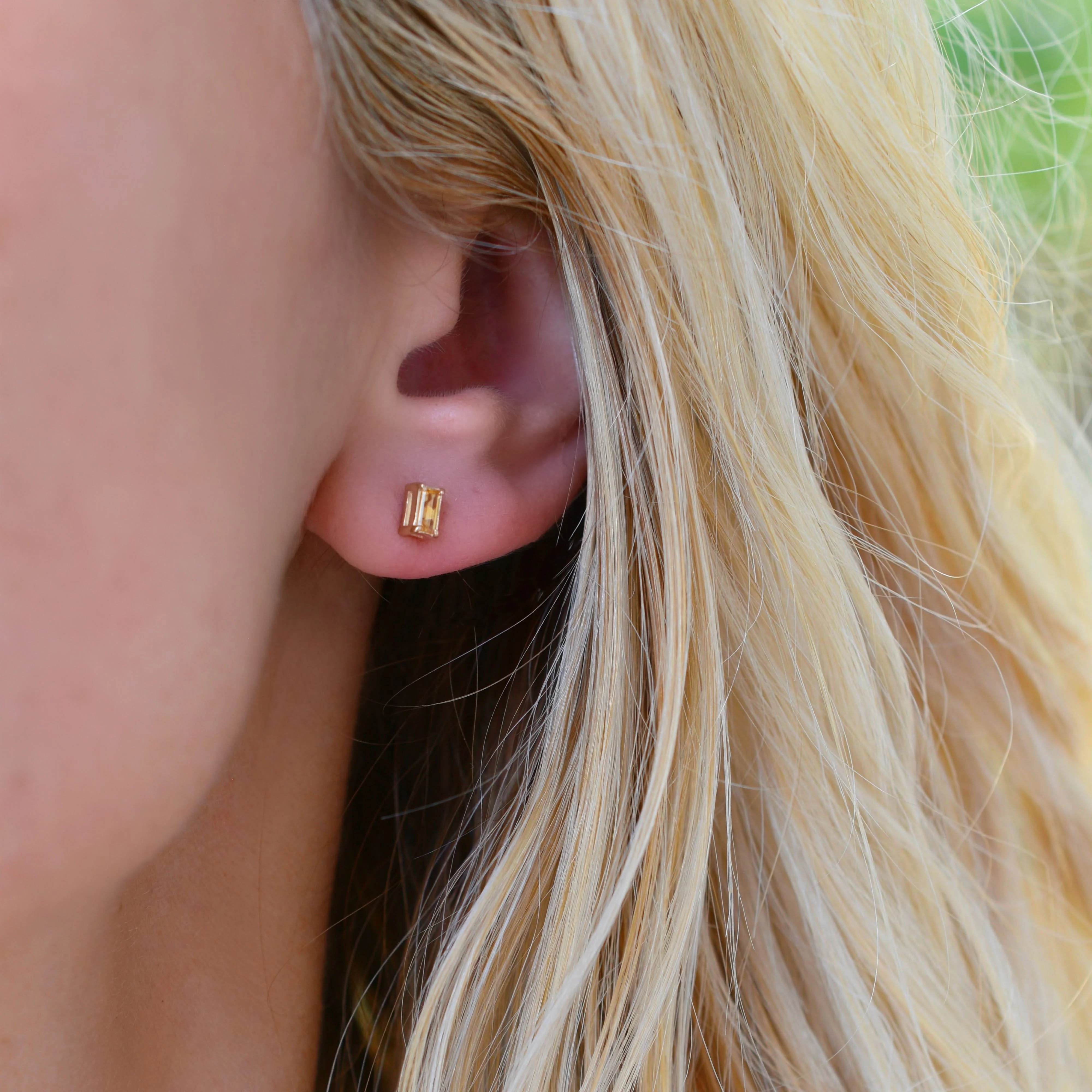 Providence Citrine Stud Earrings in 14k Gold (November) - Image 7