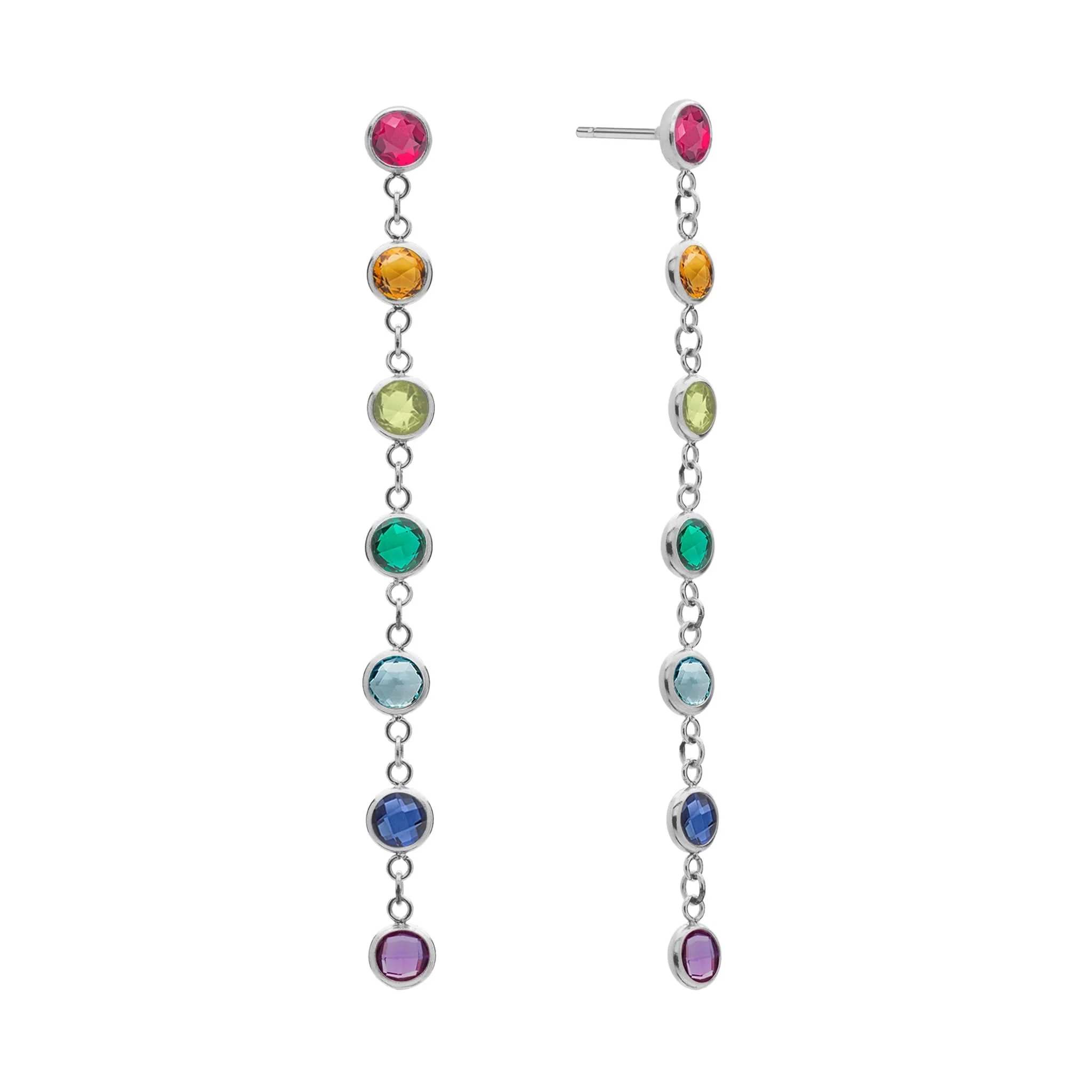 Rainbow Earrings in 14k Gold - Image 5