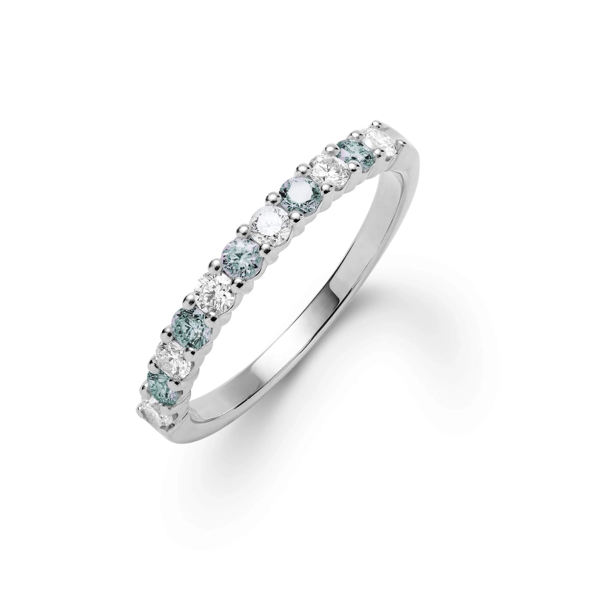 Rosecliff Diamond & Alexandrite Stackable Ring in 14k Gold (June) - Image 7