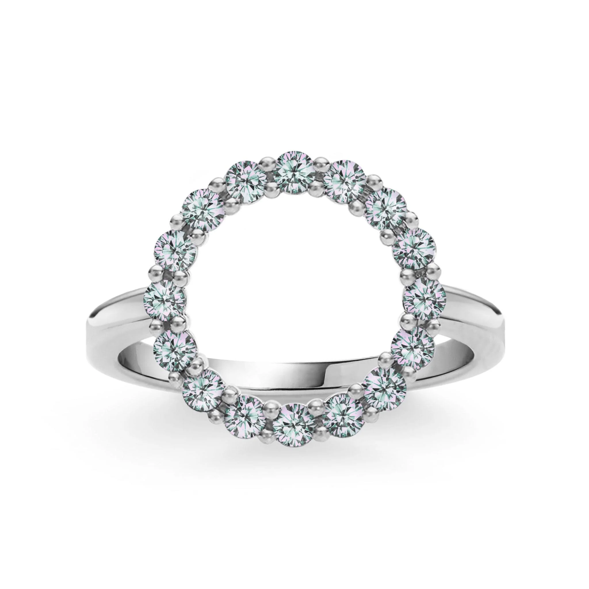 Rosecliff Circle Alexandrite Ring in 14k Gold (June) - Image 5