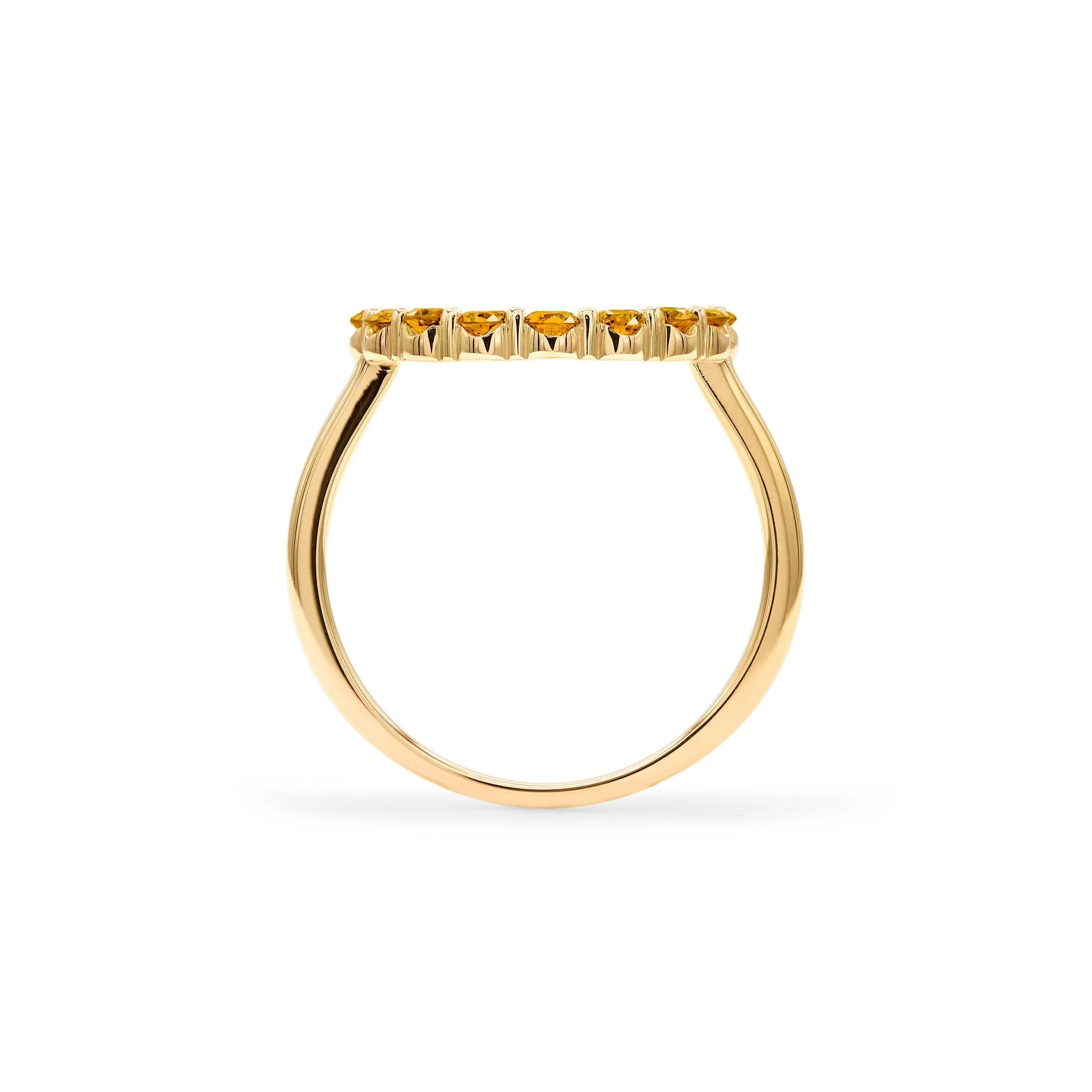 Rosecliff Circle Citrine Ring in 14k Gold (November) - Image 4