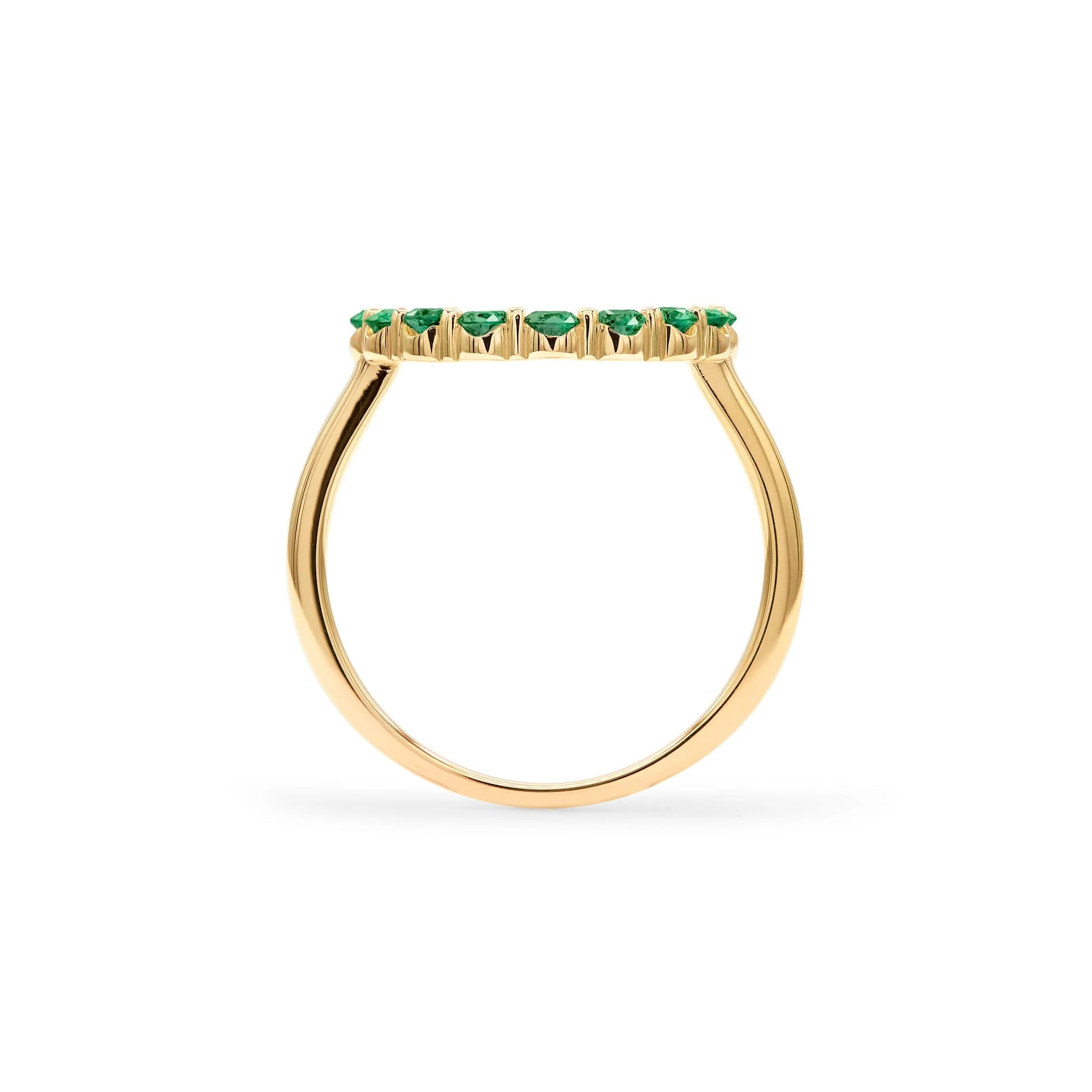 Rosecliff Circle Emerald Ring in 14k Gold (May) - Image 4