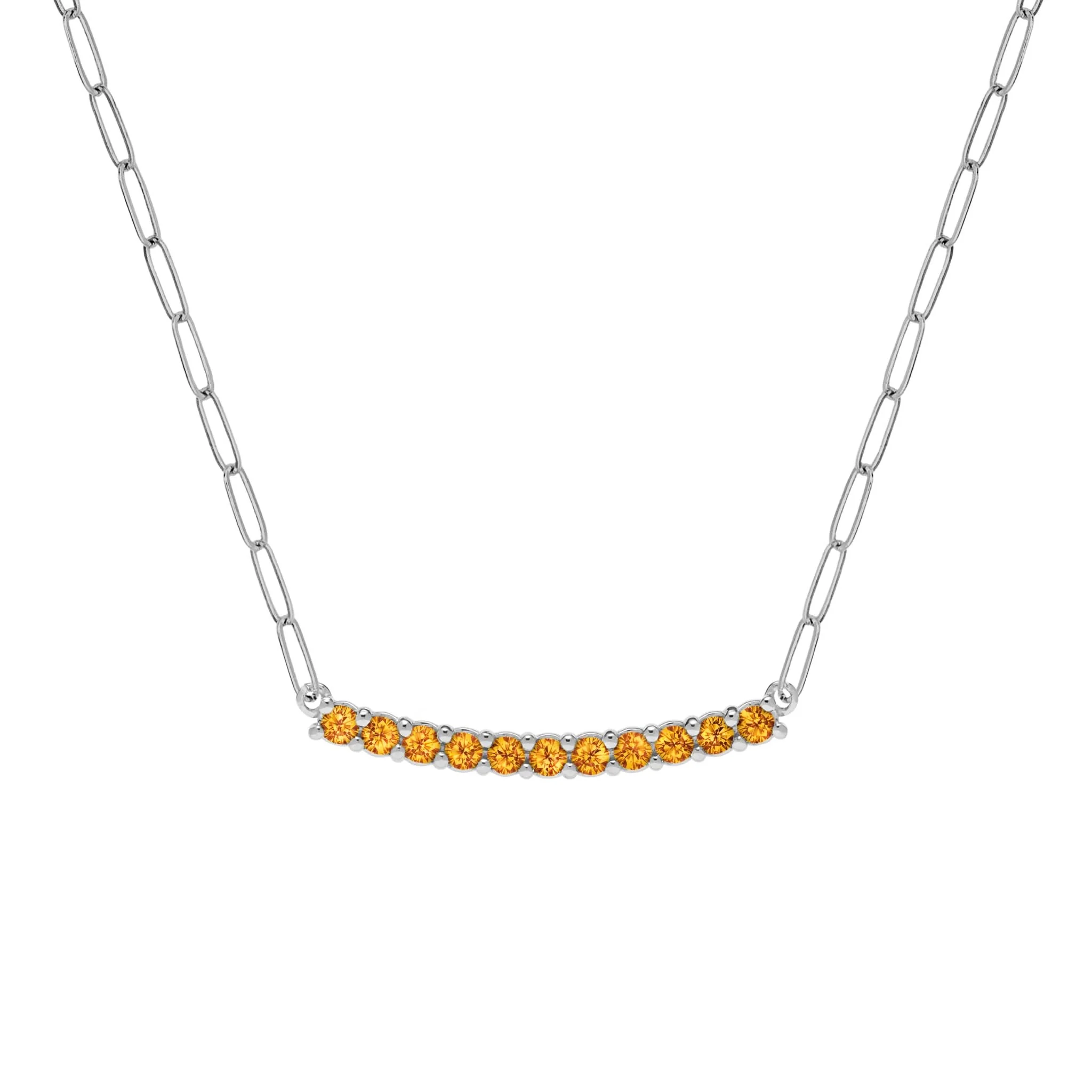 Rosecliff Citrine Bar Adelaide Mini Necklace in 14k Gold (November) - Image 8