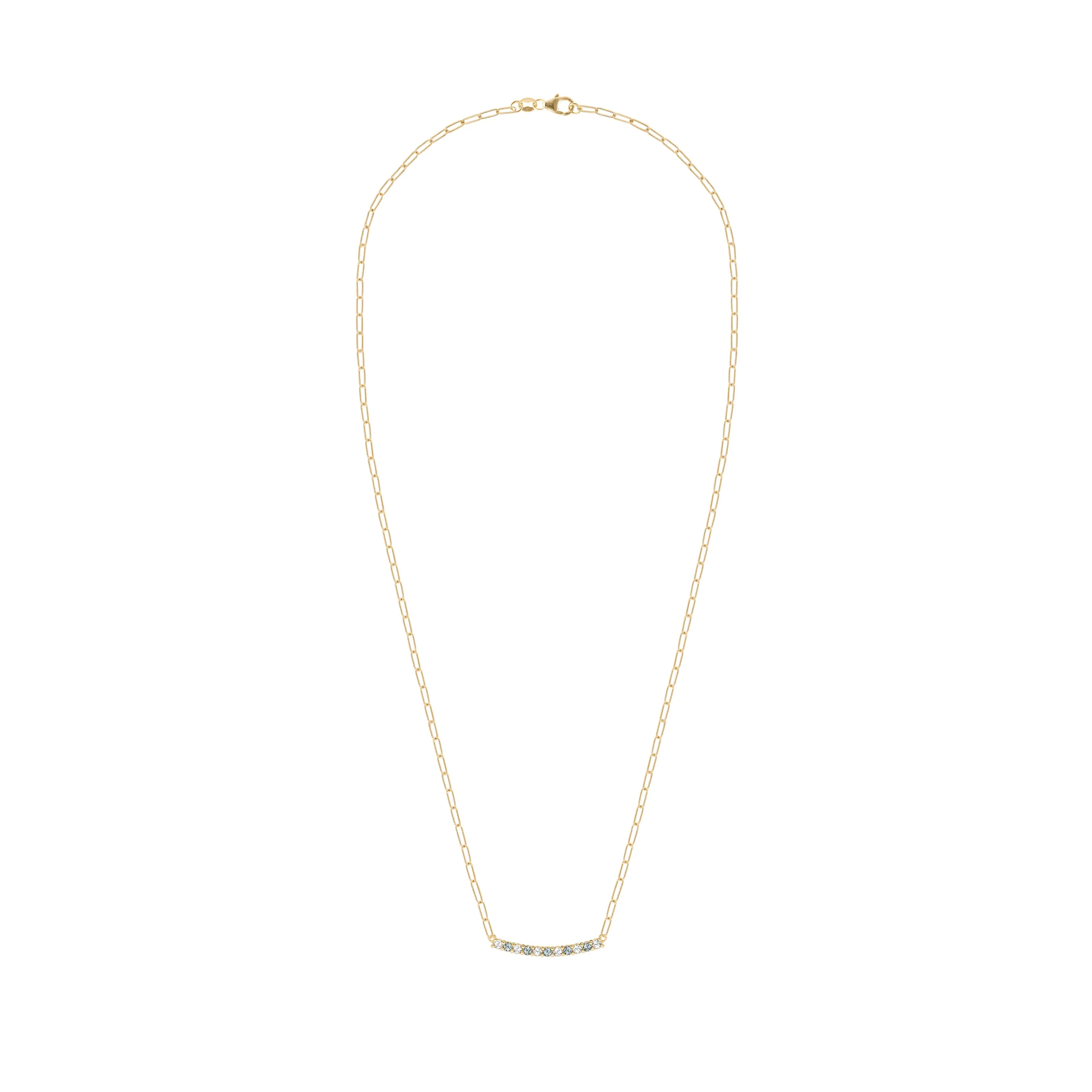 Rosecliff Diamond & Alexandrite Bar Adelaide Mini Necklace in 14k Gold (June) - Image 5