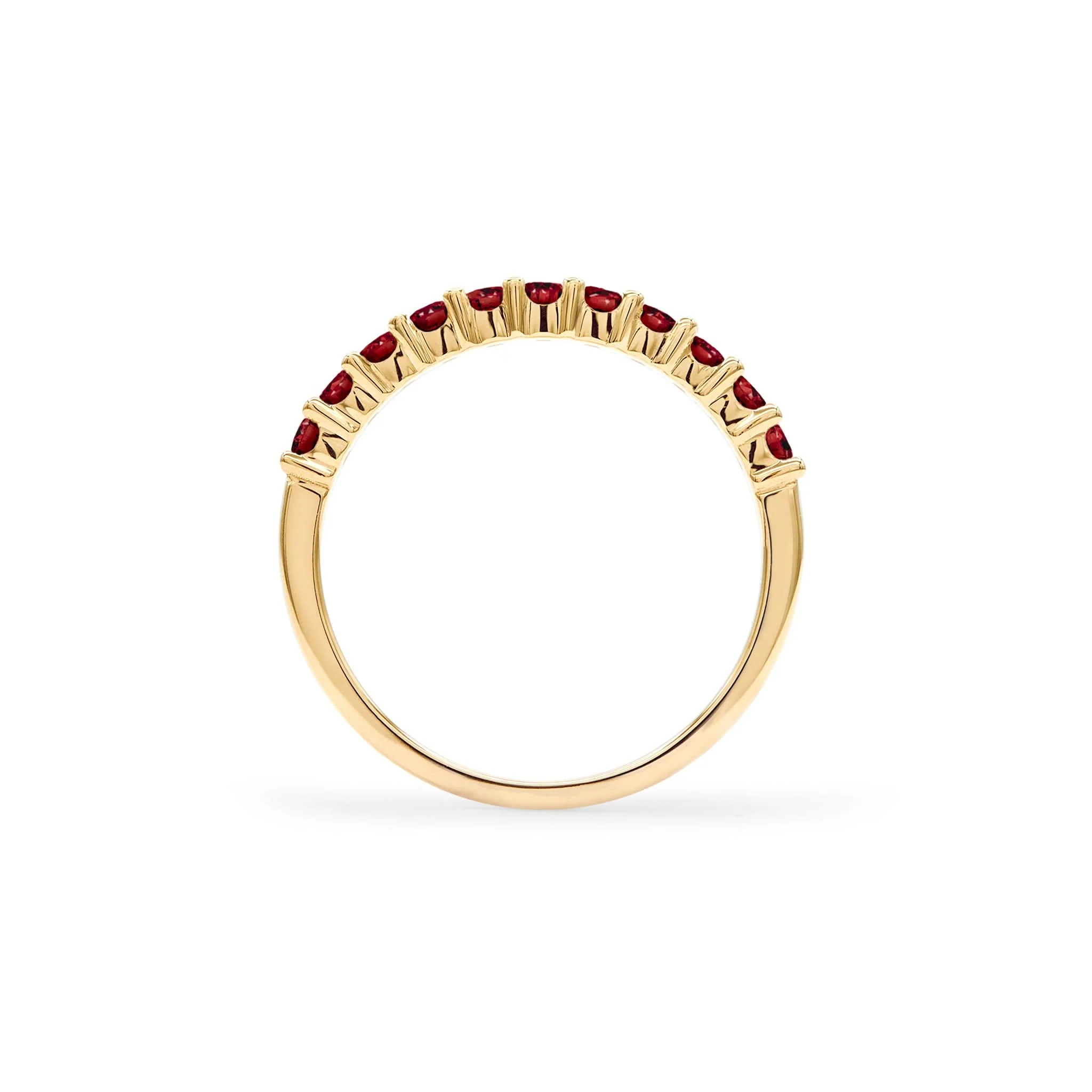 Rosecliff Garnet Stackable Ring in 14k Gold (January) - Image 4