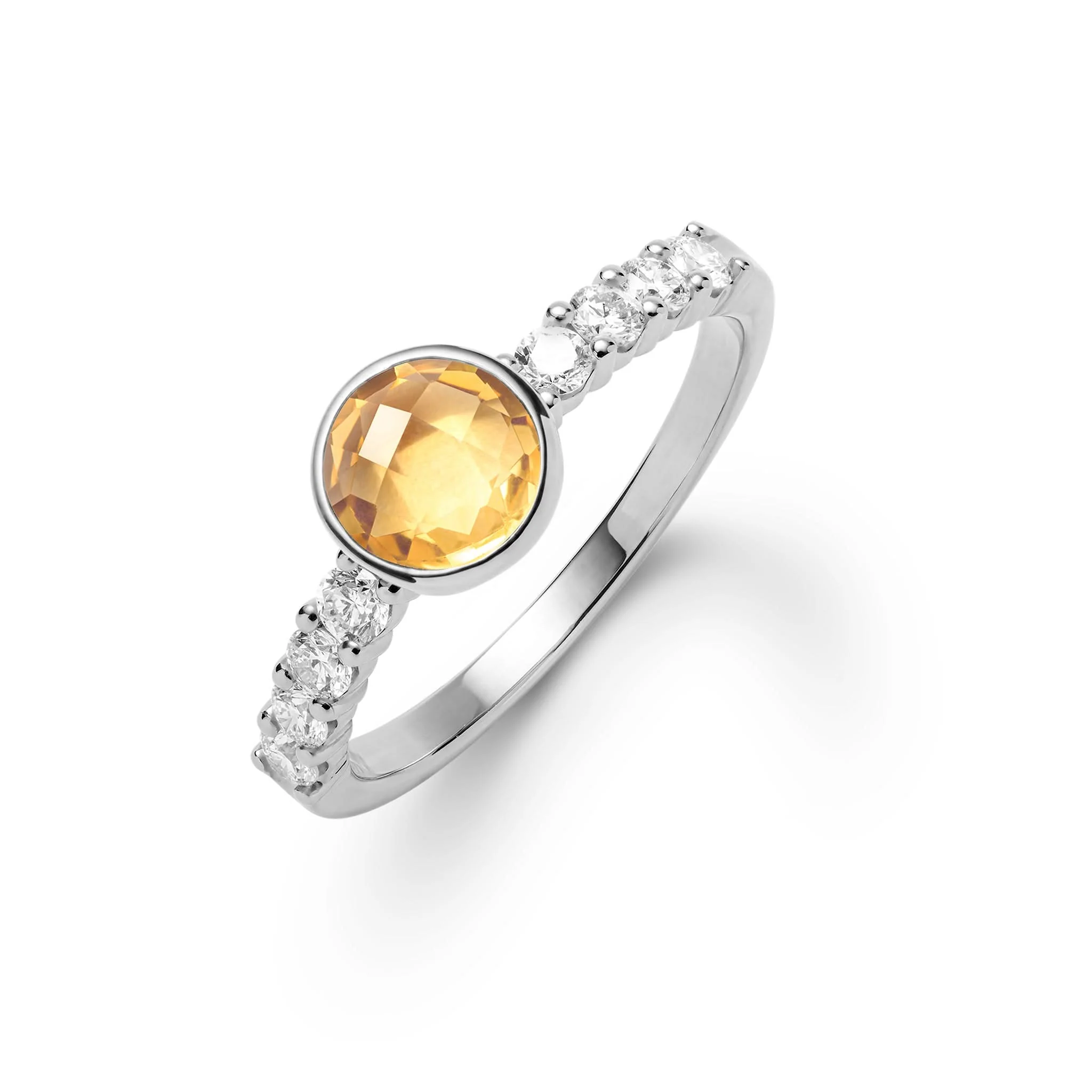 Rosecliff Grand Citrine Ring in 14k Gold (November) - Image 8