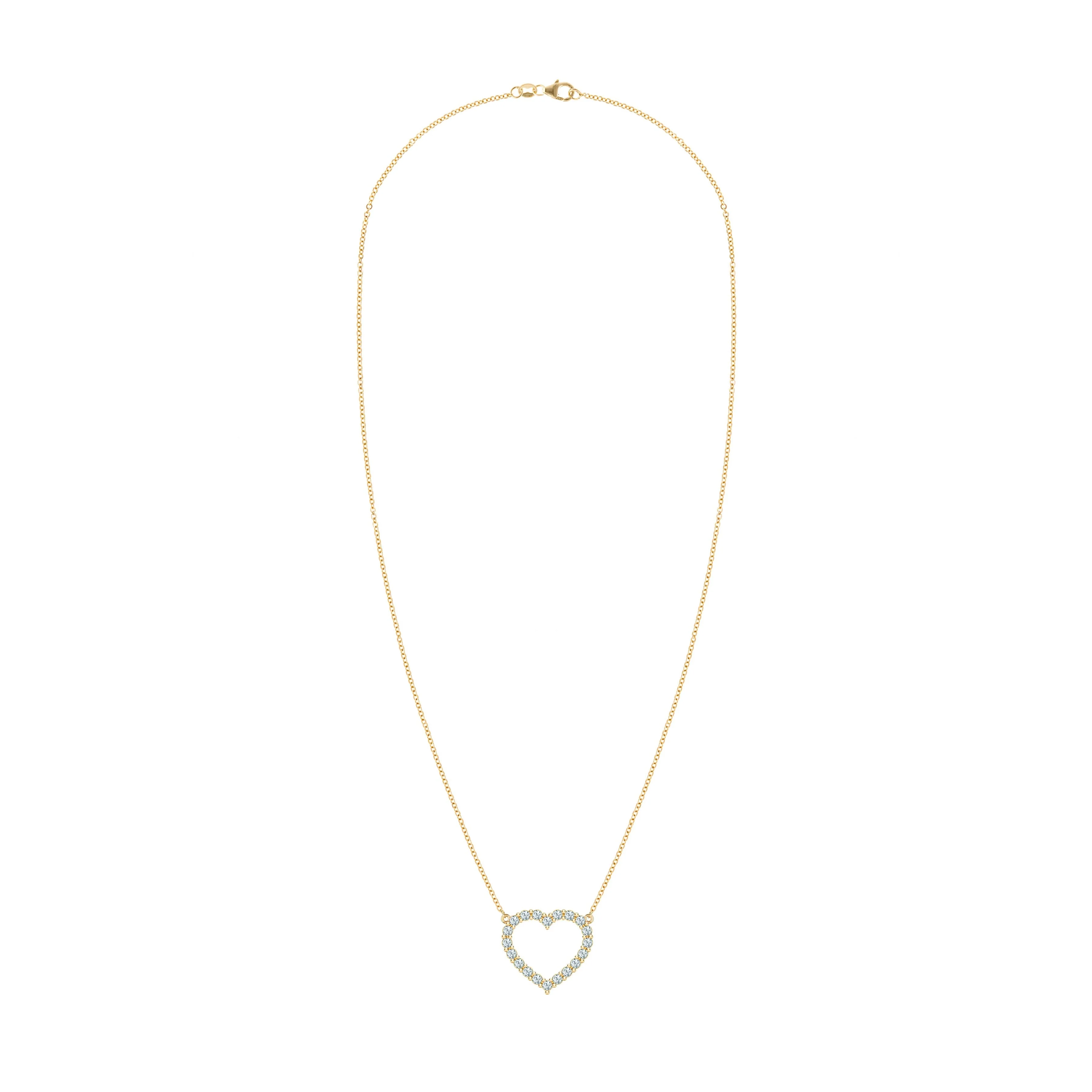 Rosecliff Heart Aquamarine Necklace in 14k Gold (March) - Image 5