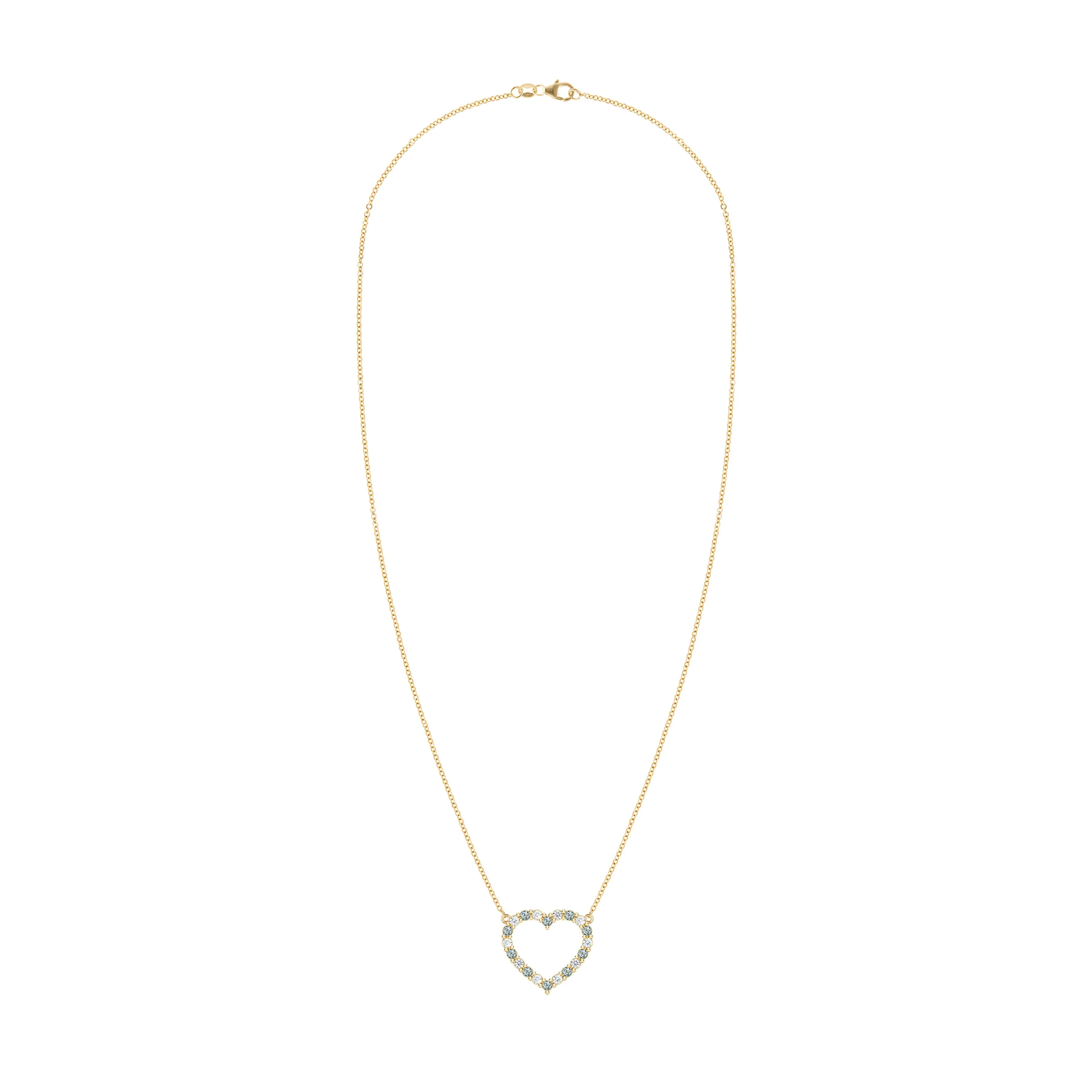 Rosecliff Heart Diamond & Alexandrite Necklace in 14k Gold (June) - Image 5