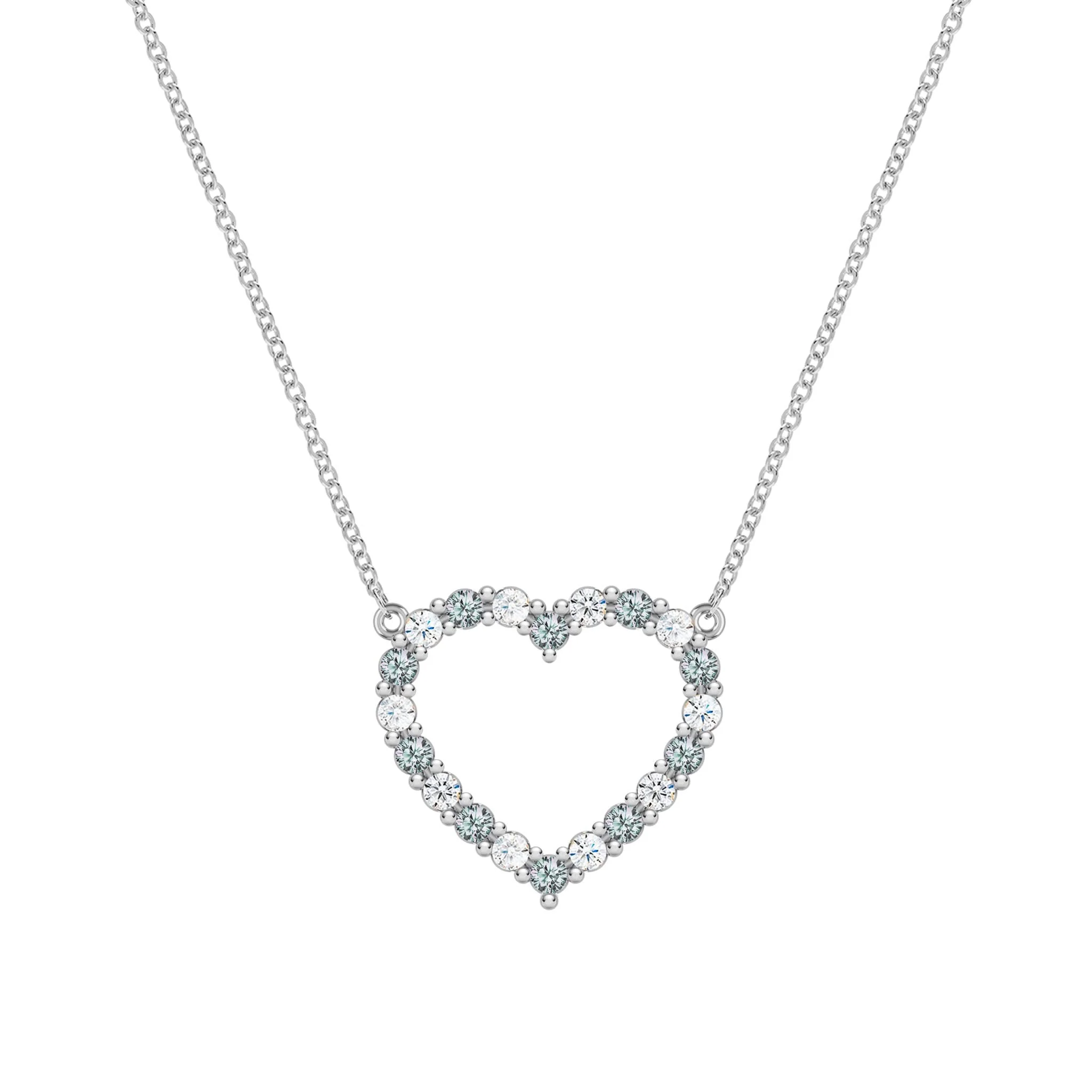 Rosecliff Heart Diamond & Alexandrite Necklace in 14k Gold (June) - Image 8