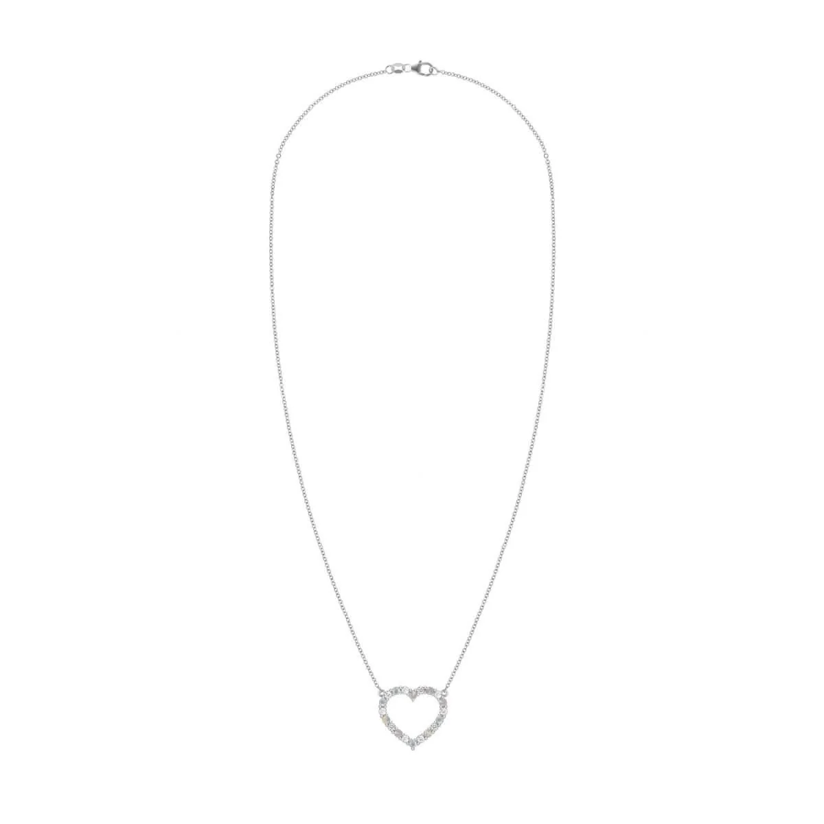 Rosecliff Heart Diamond & Opal Necklace in 14k Gold (October) - Image 10