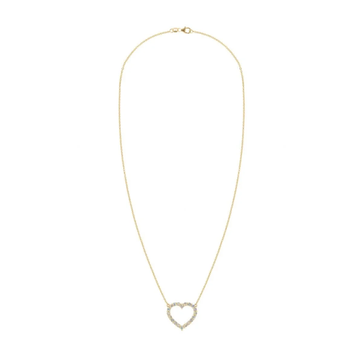 Rosecliff Heart Opal Necklace in 14k Gold (October) - Image 7