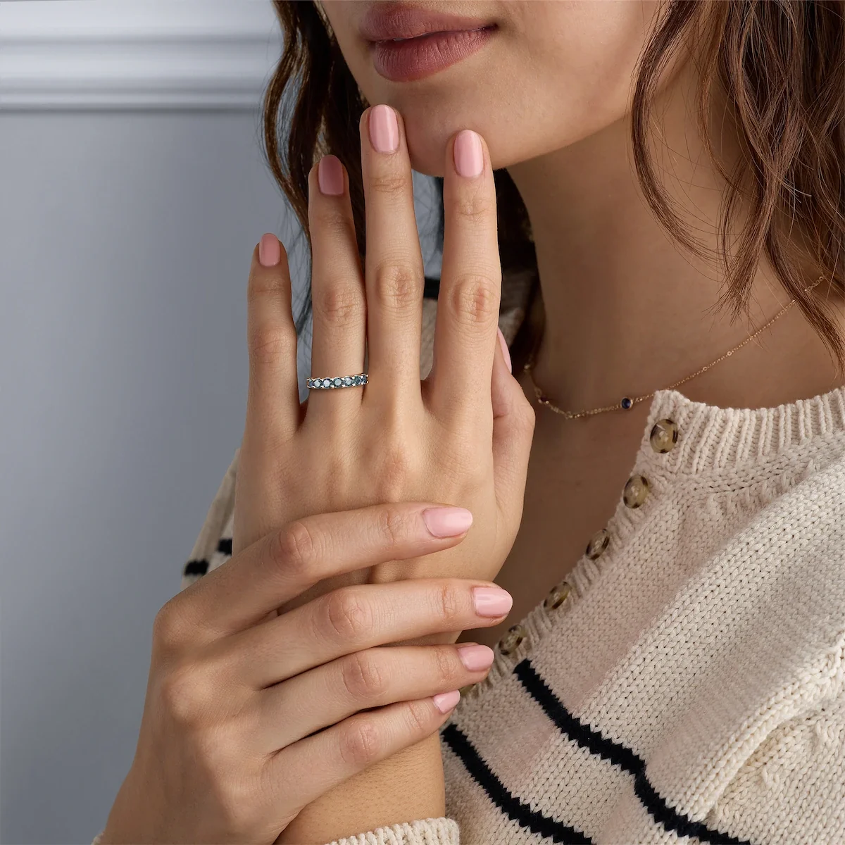 Rosecliff Luxe Alexandrite Stackable Ring in 14k Gold (June) - Image 2