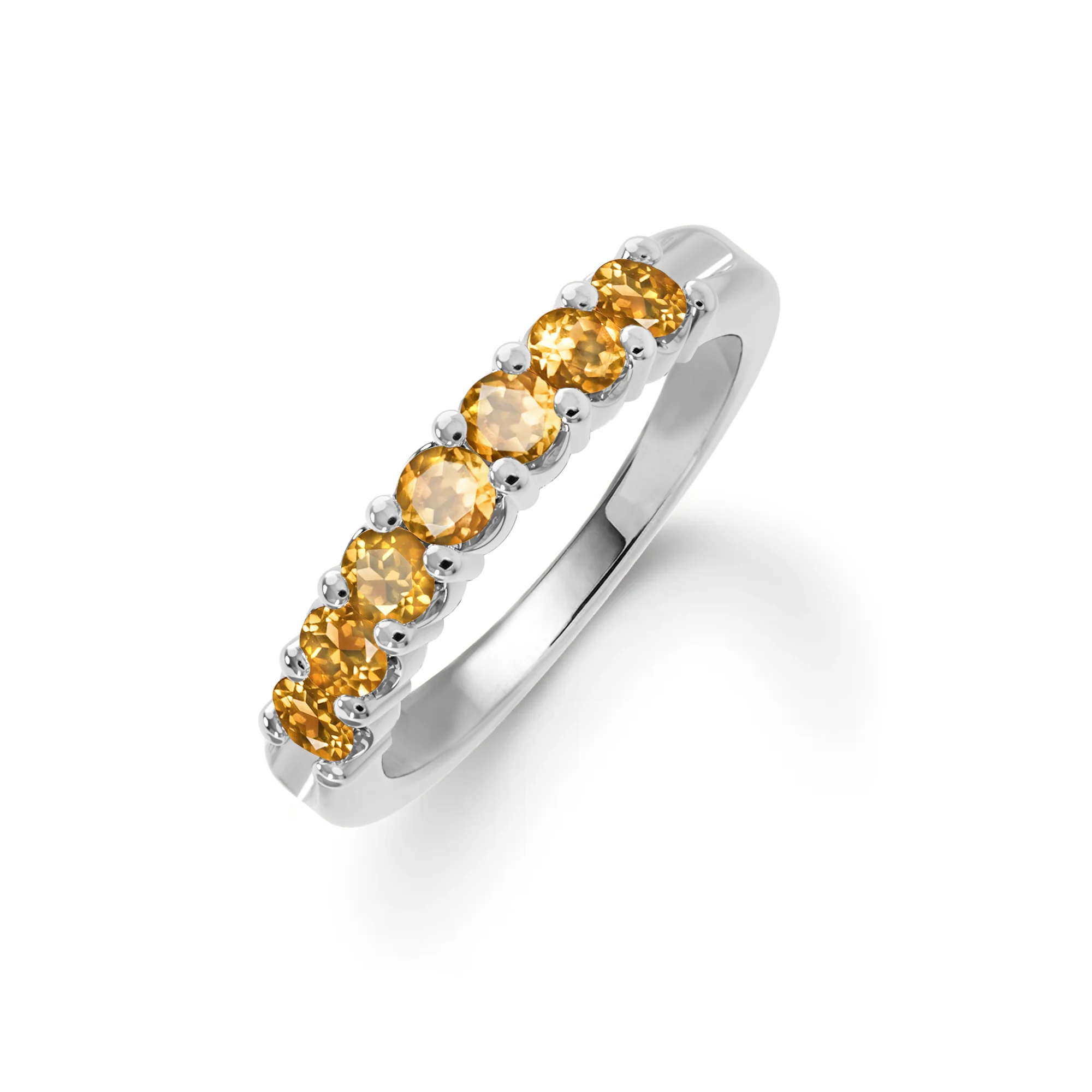 Rosecliff Luxe Citrine Stackable Ring in 14k Gold (November) - Image 8