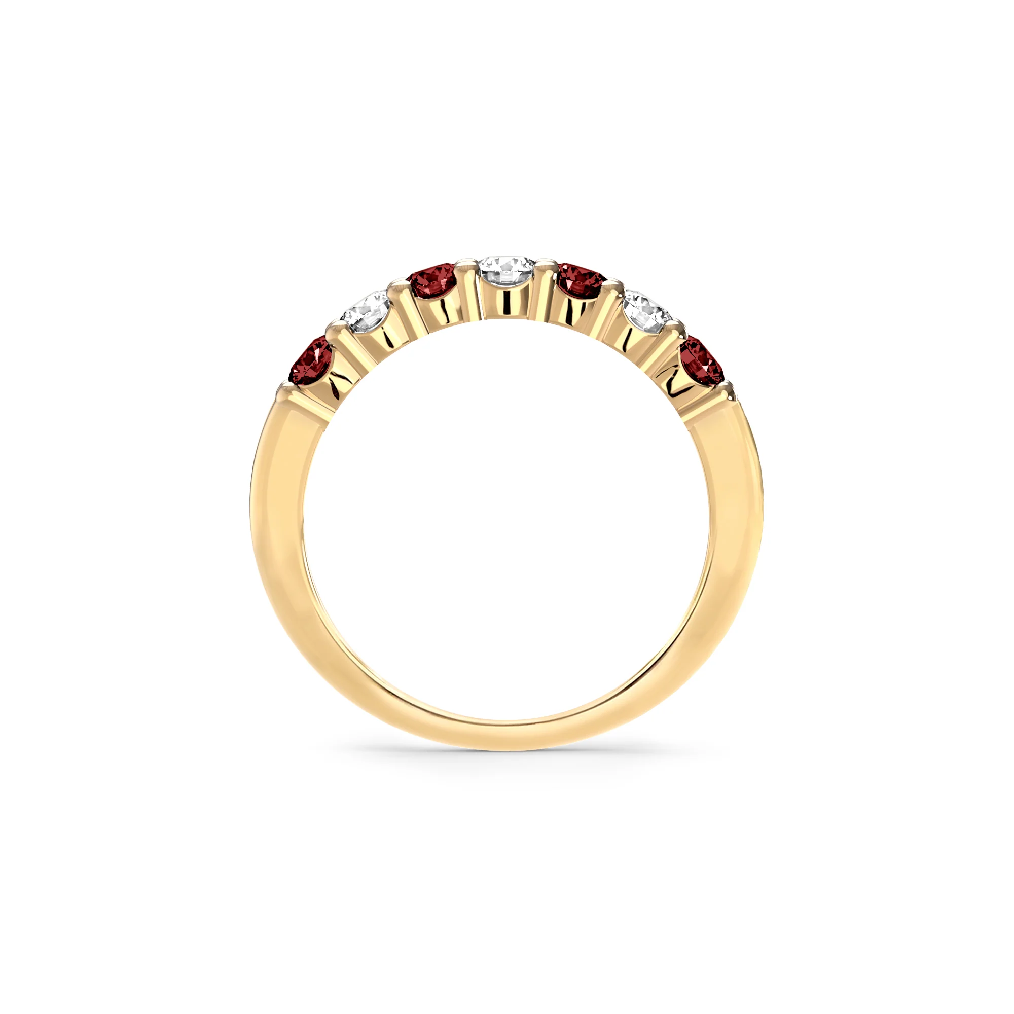 Rosecliff Luxe Diamond & Garnet Stackable Ring in 14k Gold (January) - Image 4