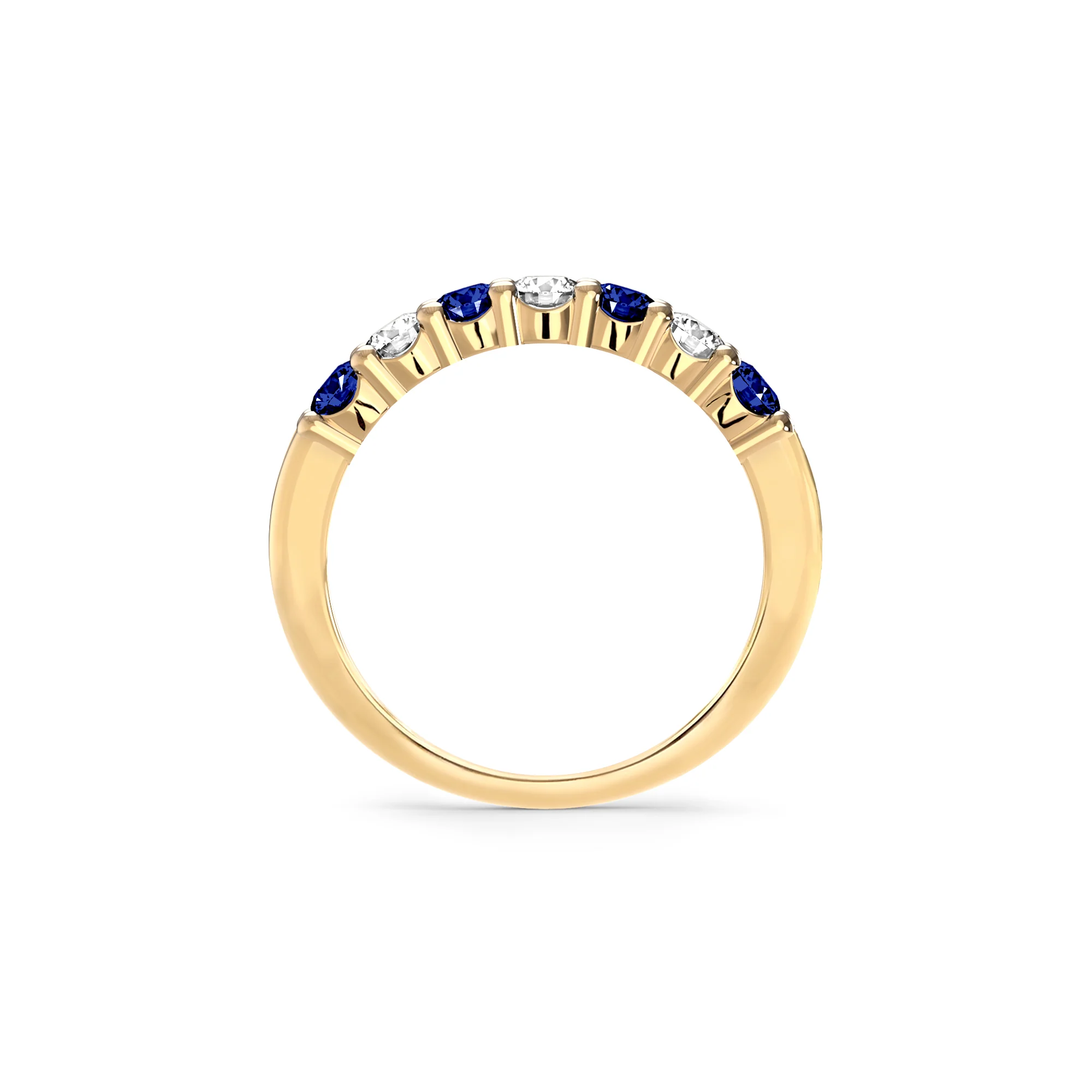 Rosecliff Luxe Diamond & Sapphire Stackable Ring in 14k Gold (September) - Image 4